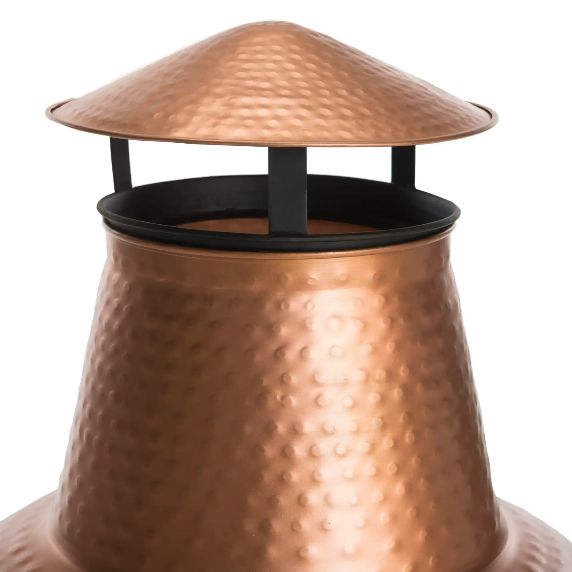 Lima Fire Pit in Copper / Black in a styled room