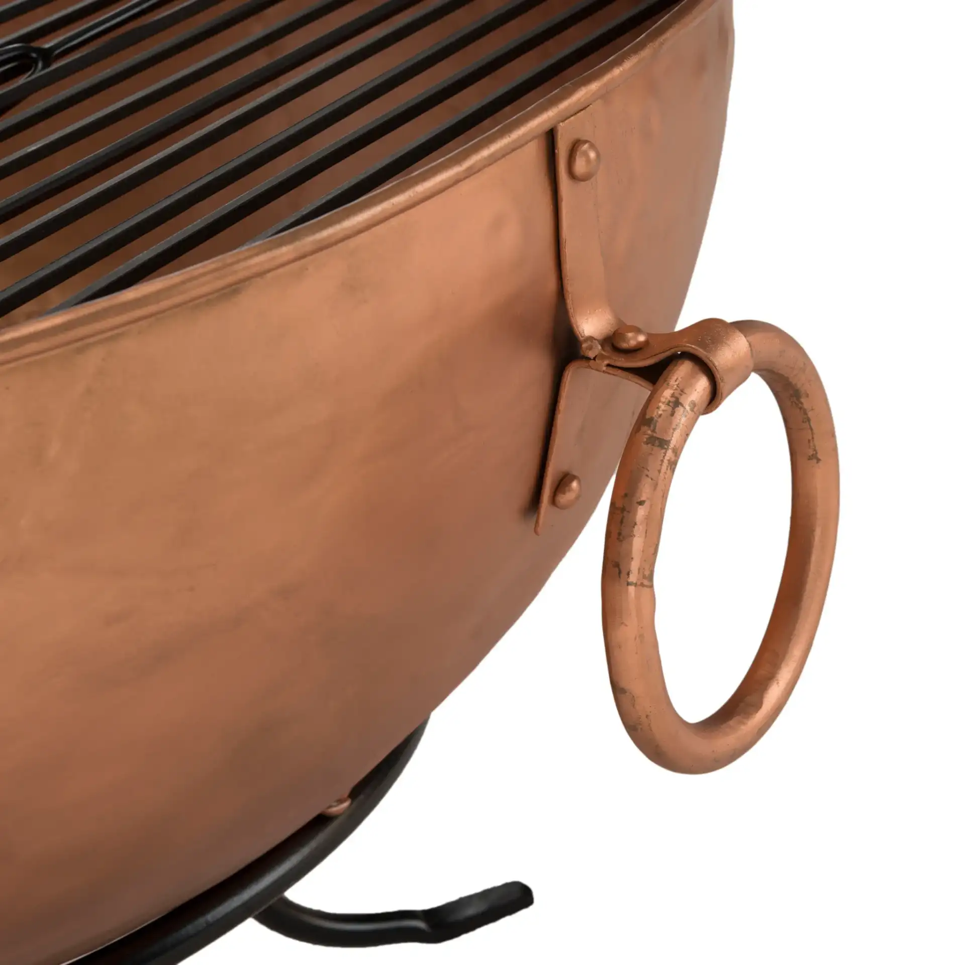 Bangkok Fire Pit in Copper / Black in a styled room