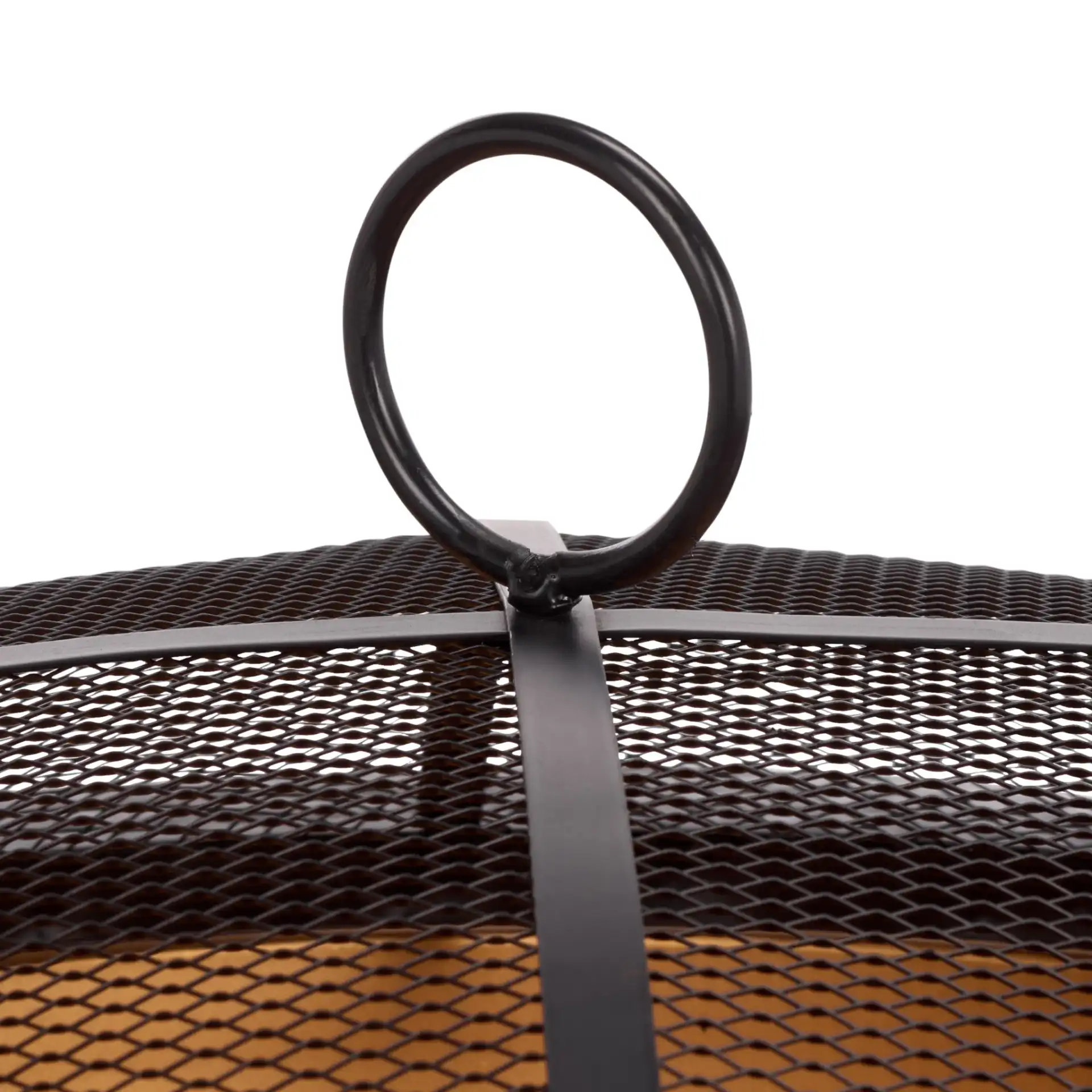 Jamaica Fire Pit in Copper / Black in a styled room