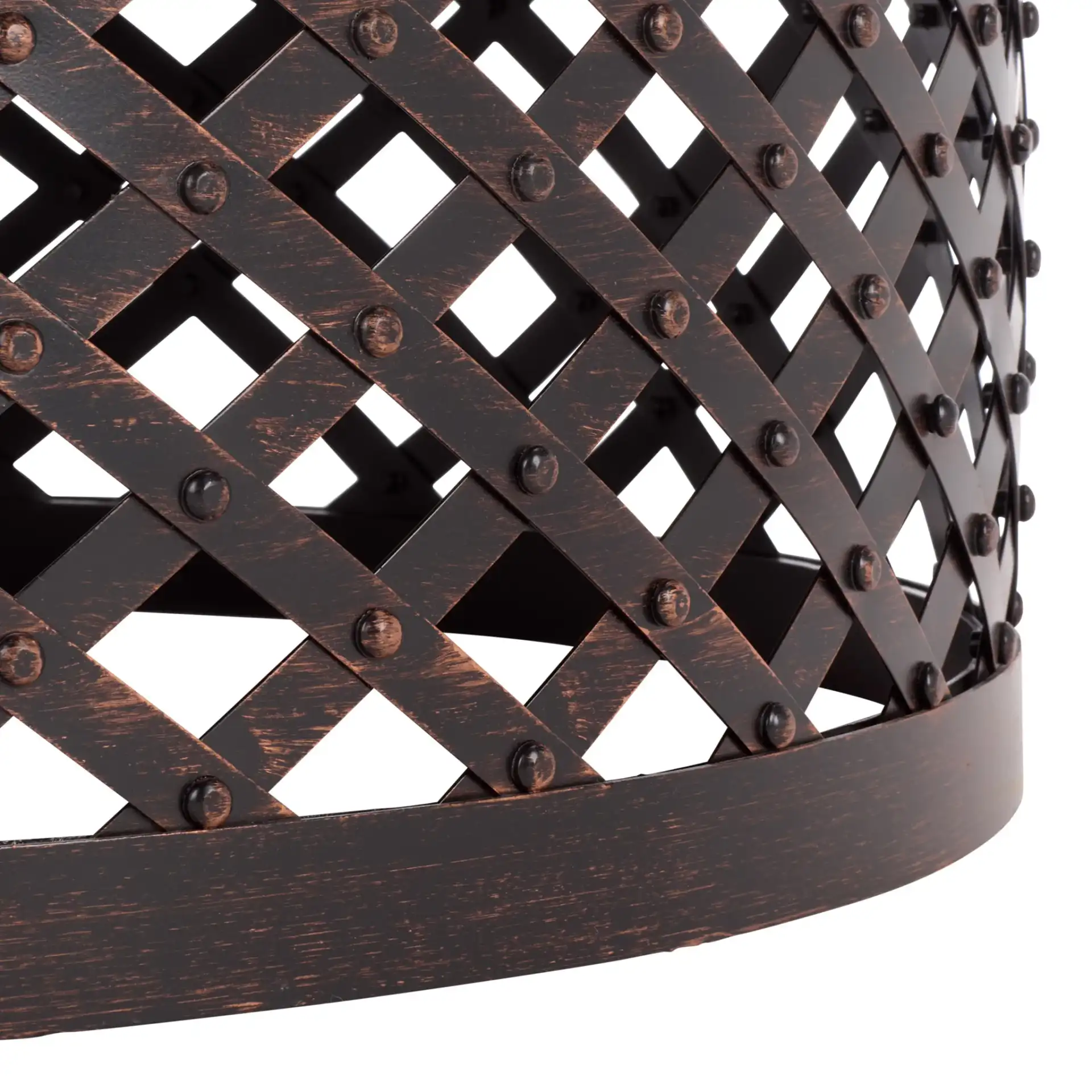 Jamaica Fire Pit in Copper / Black in a styled room
