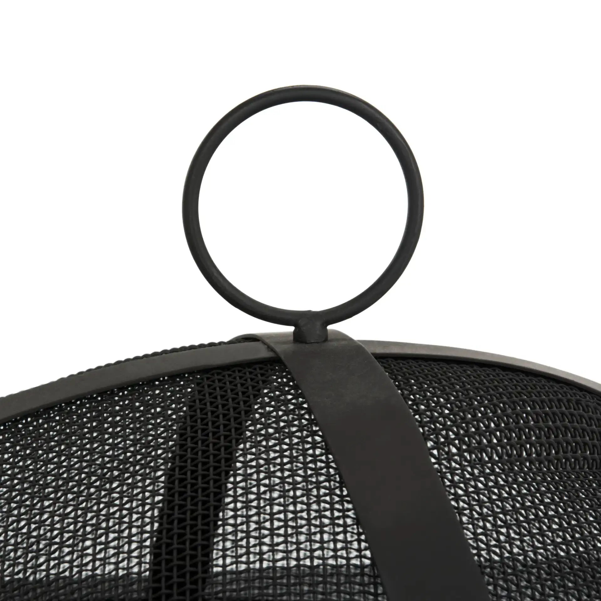 Leros Square Fire Pit in Black in a styled room