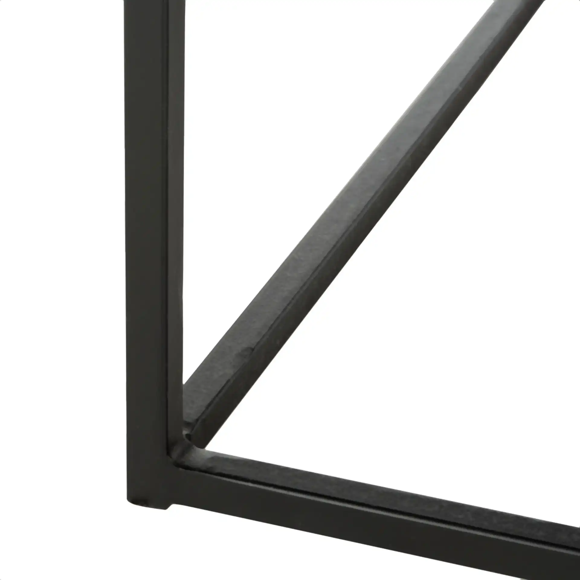 Leros Square Fire Pit in Black in a styled room