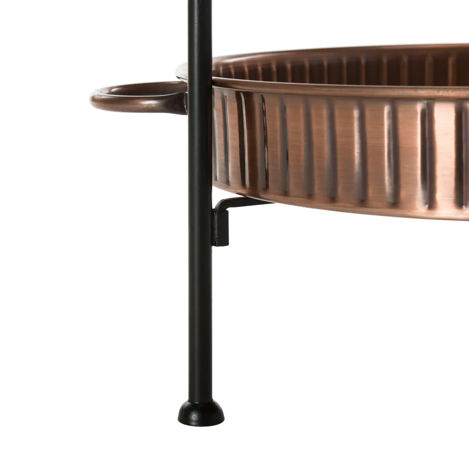 Naka Plant Stand in Antique Copper / Black in a styled room