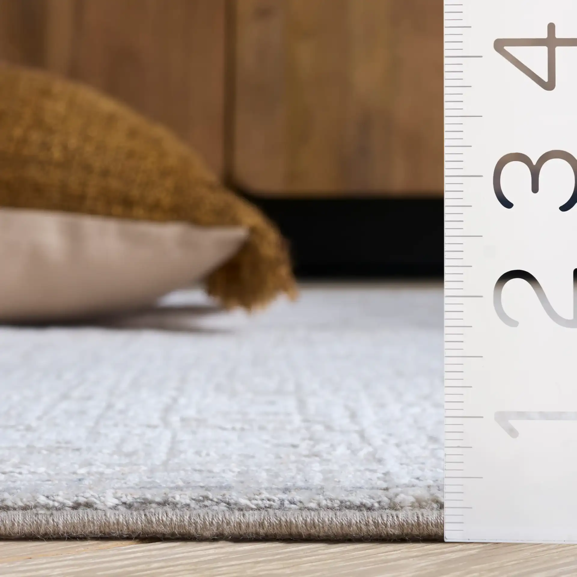 Platinum Crosshatch Rug in Gray / Dark Gray in a styled room