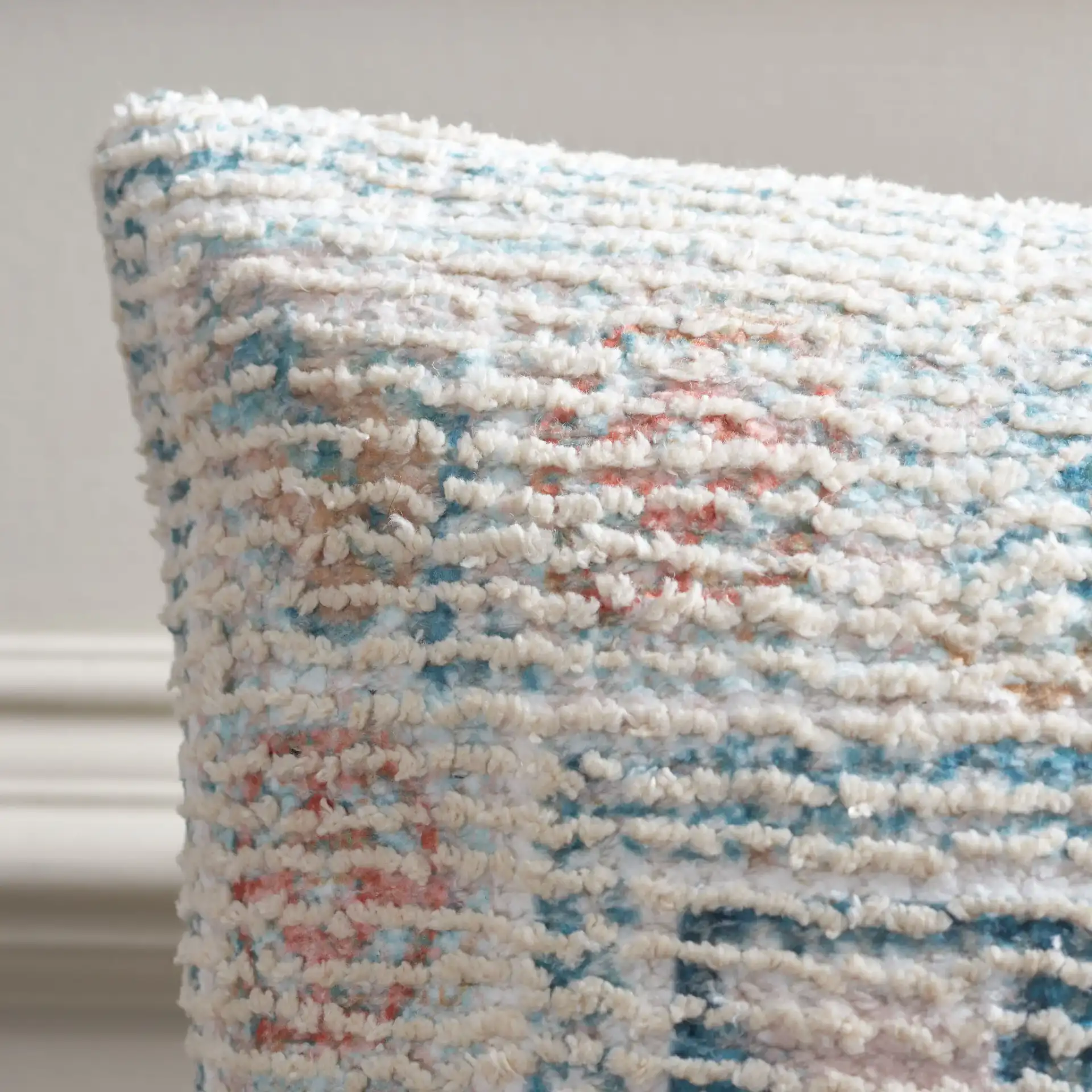Cruz Pillow in Teal in a styled room