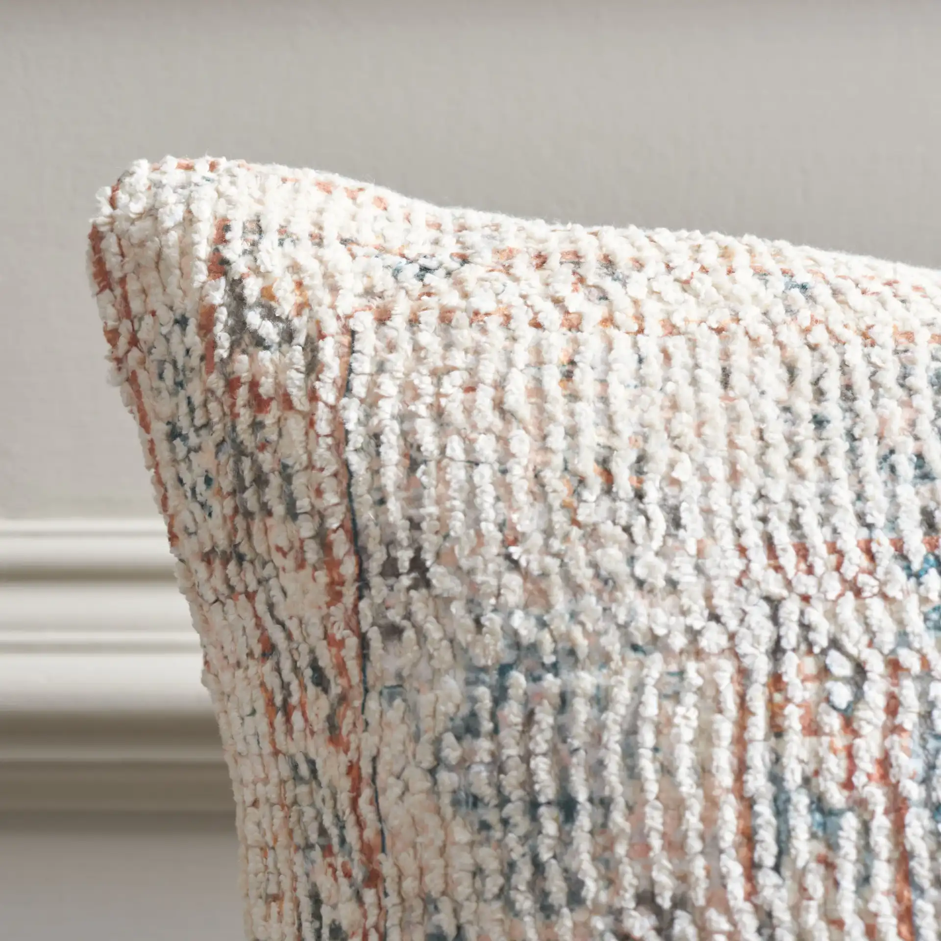 Mara Pillow in Sage in a styled room