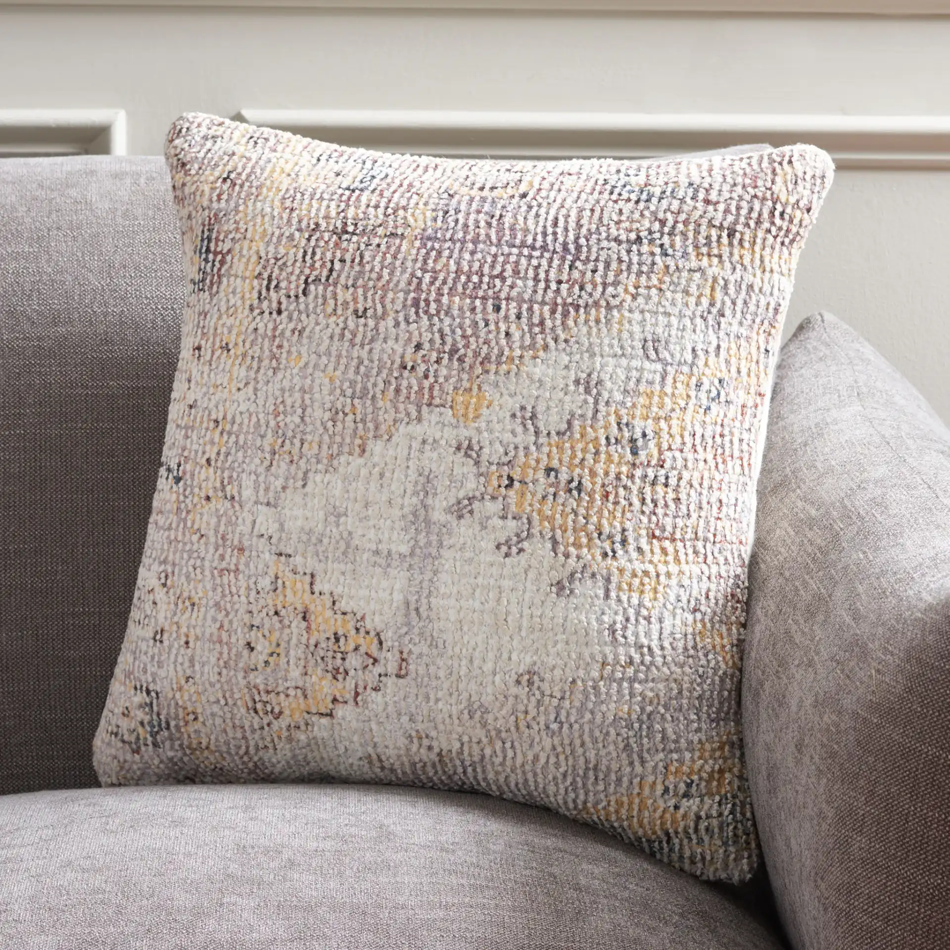 Dali Pillow in Plum in a styled room