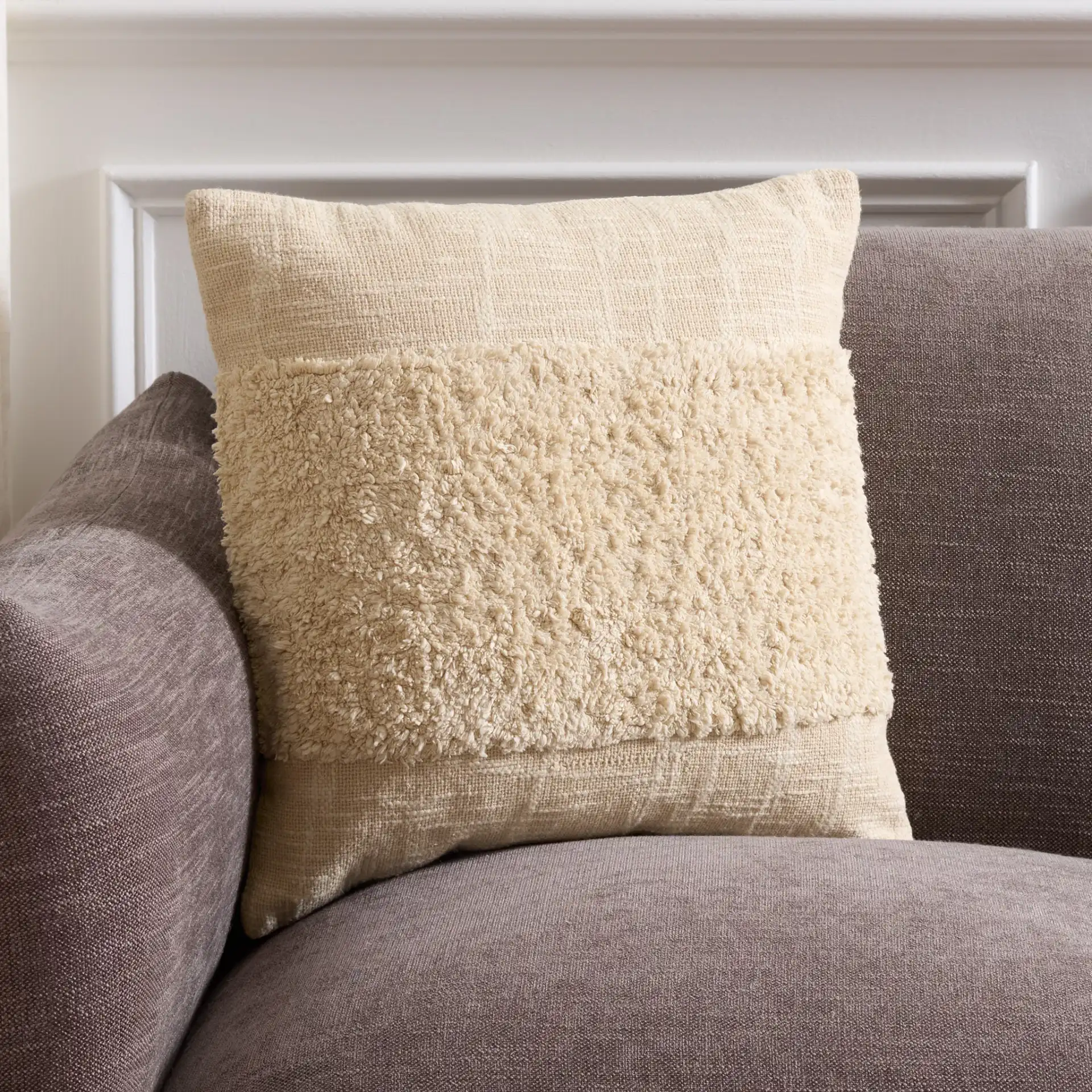 Kenz Pillow in Natural in a styled room