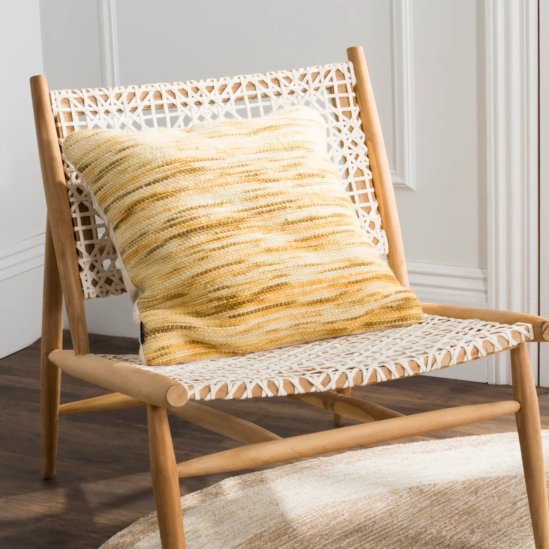 Tight Weave Pillow in Tuscan Sun in a styled room