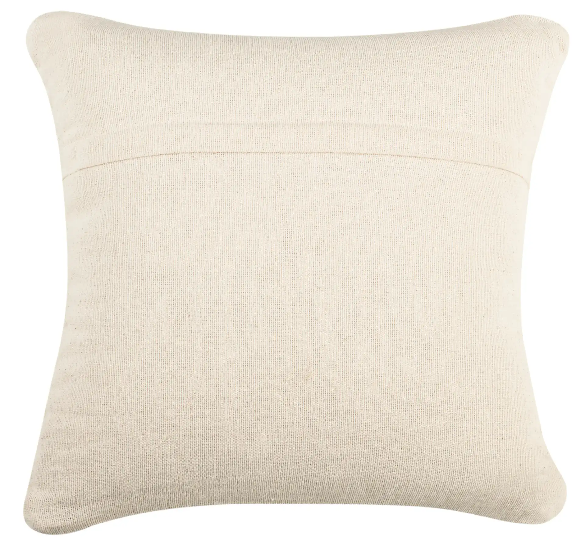 Woven Plaid Pillow in Eggshell, detail view