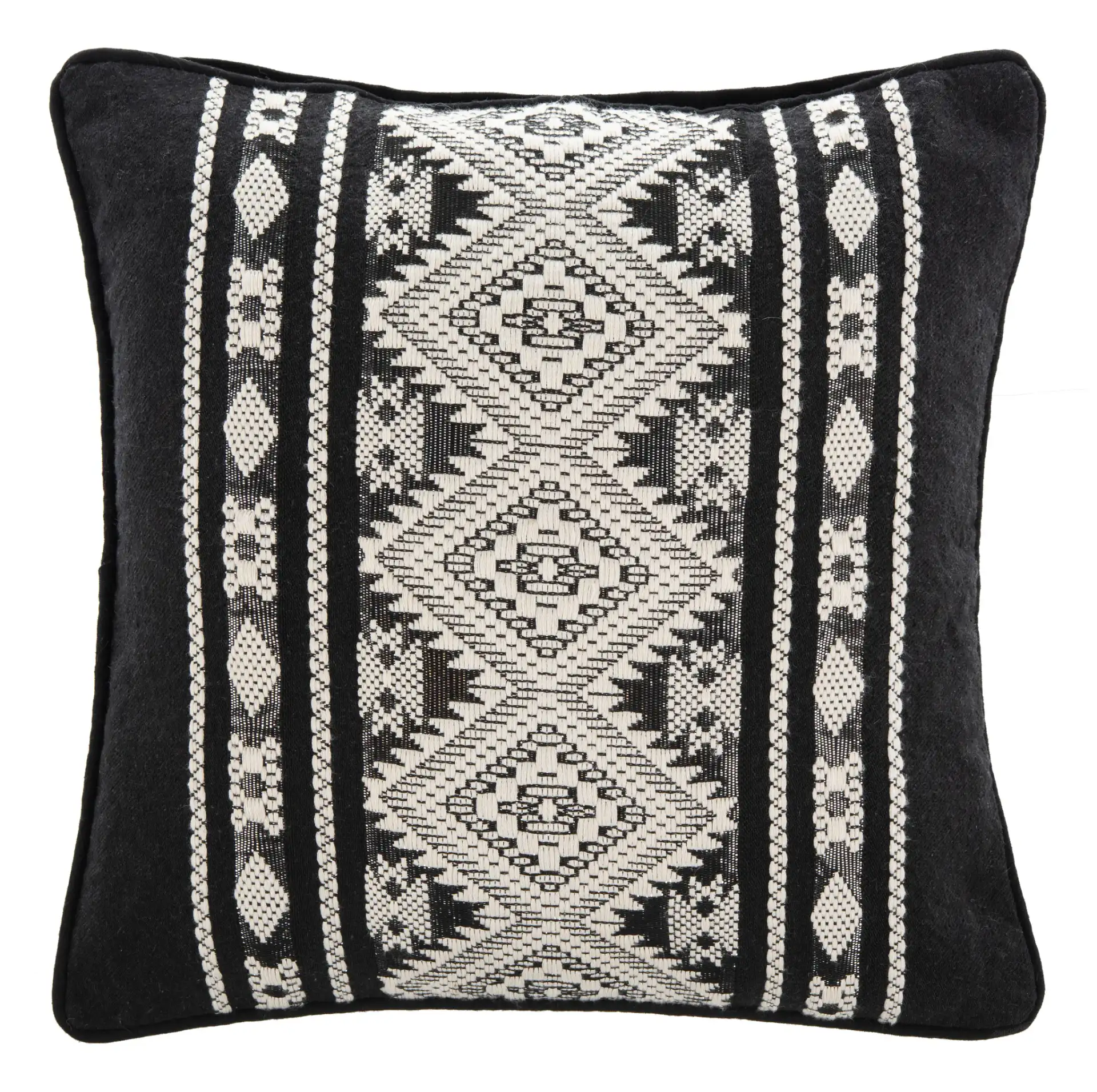 Midnight Pillow in Black / Ivory