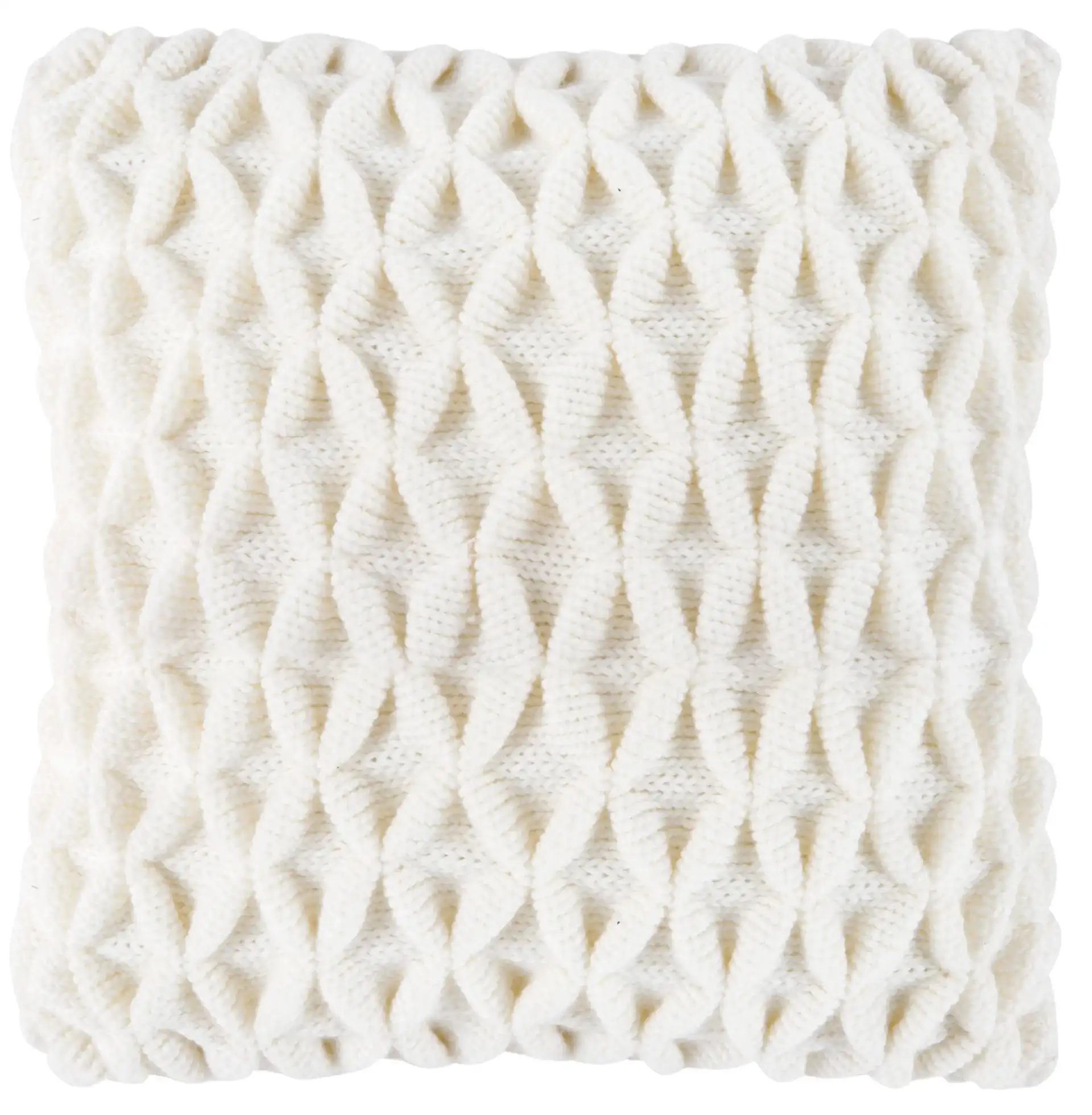 3D-Diamond Pillow in Ivory