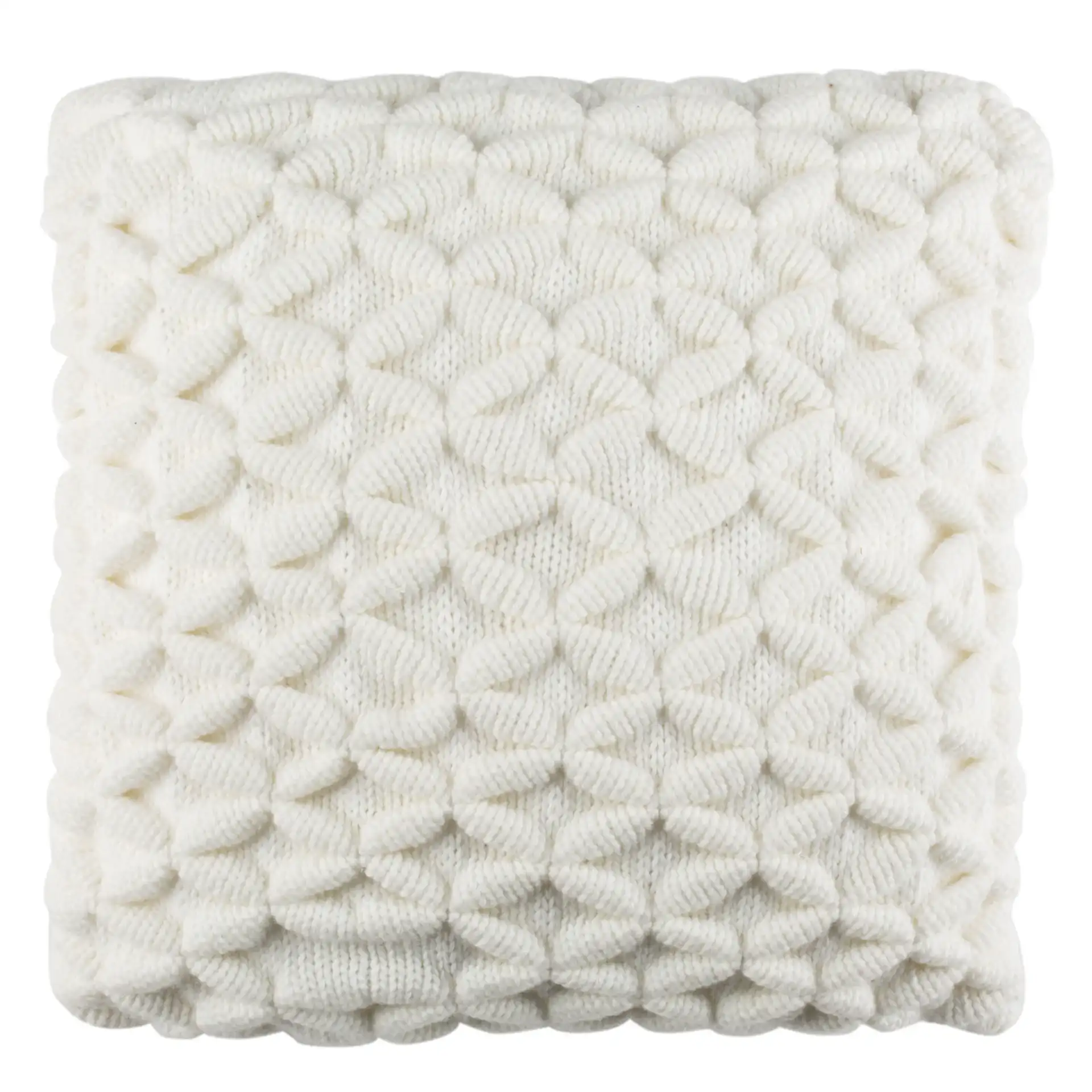 3D-Diamond Pillow in Ivory, detail view
