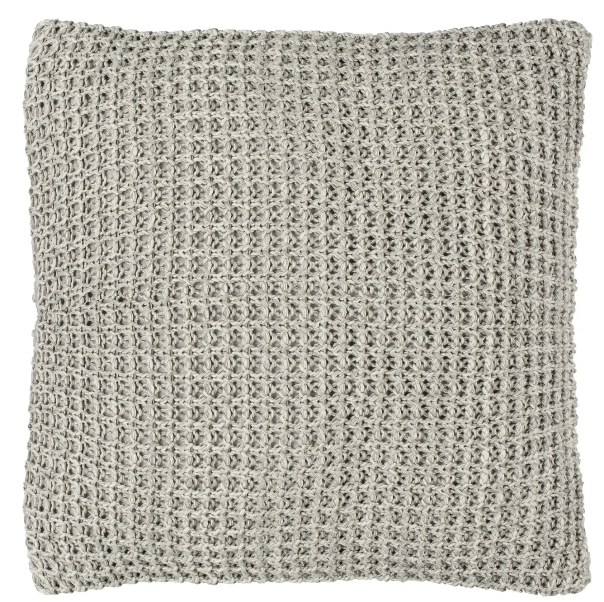 Haven Knit Pillow in Light Gray / Natural, detail view