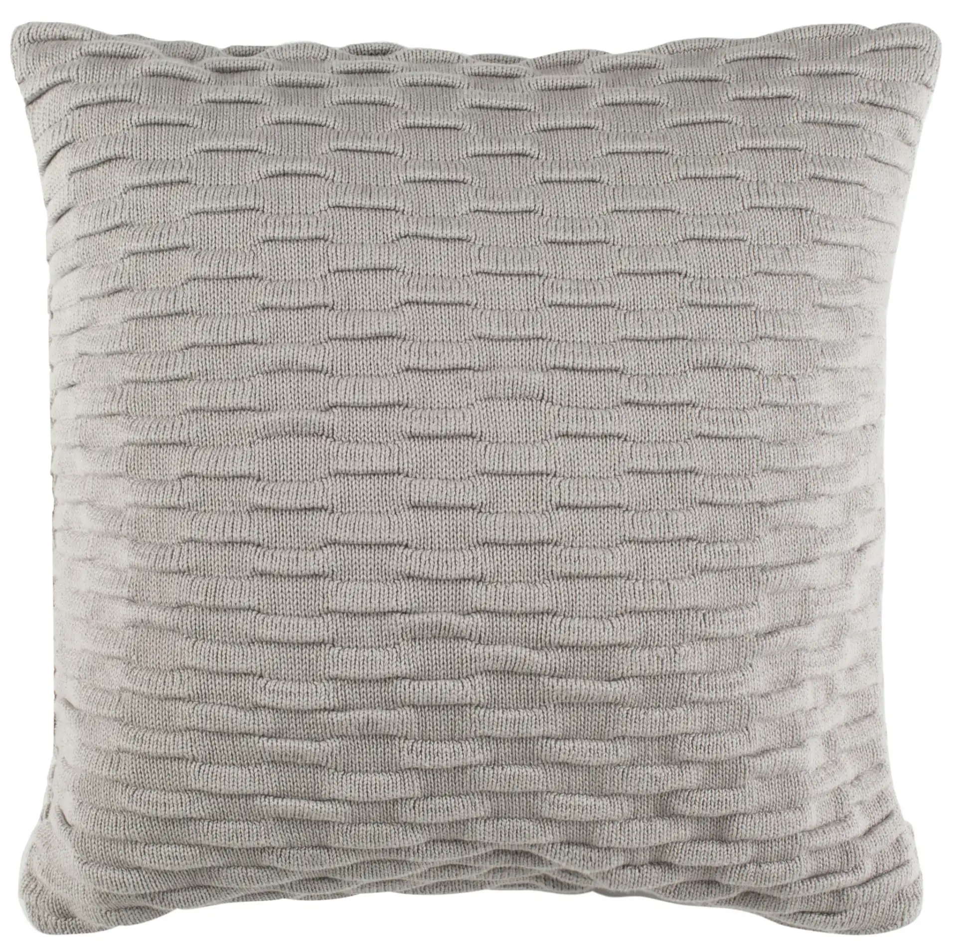 Noela Knit Pillow in Light Gray