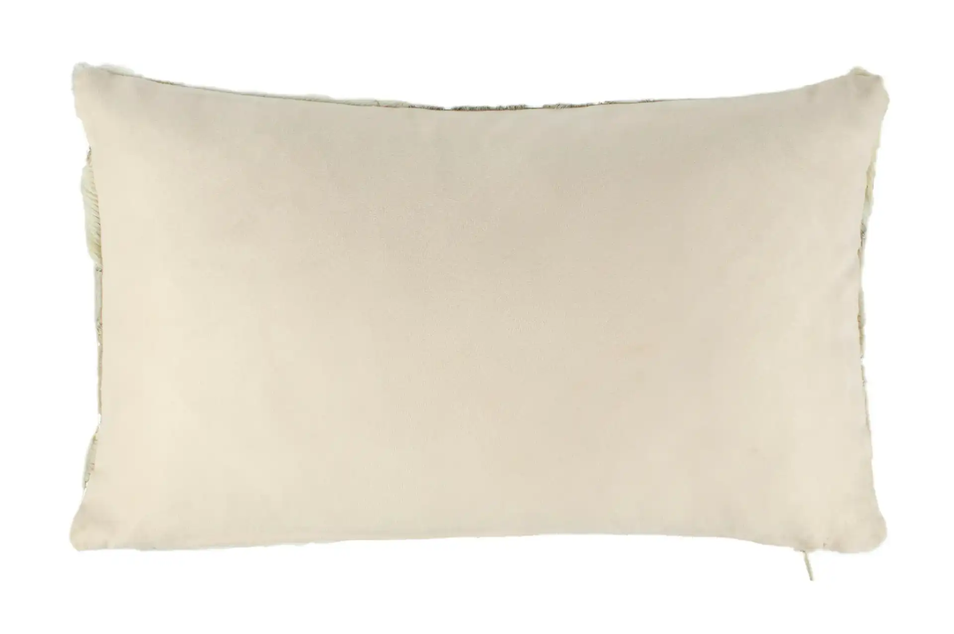 Metallic Scale Cowhide Pillow in Teal, detail view