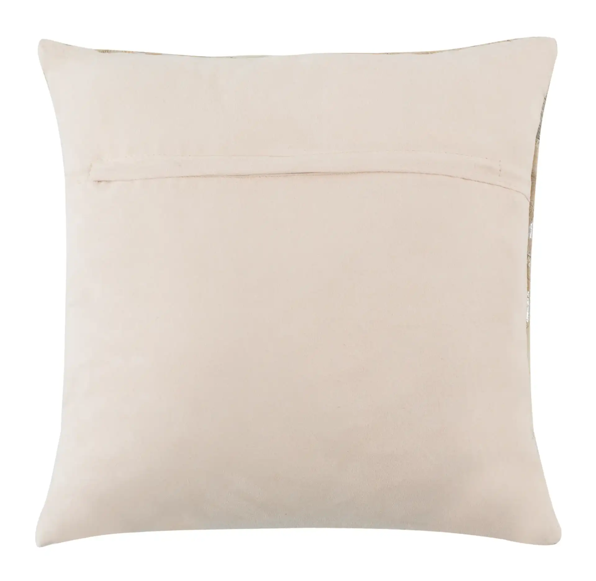 Metallic Scale Cowhide Pillow in Teal, detail view
