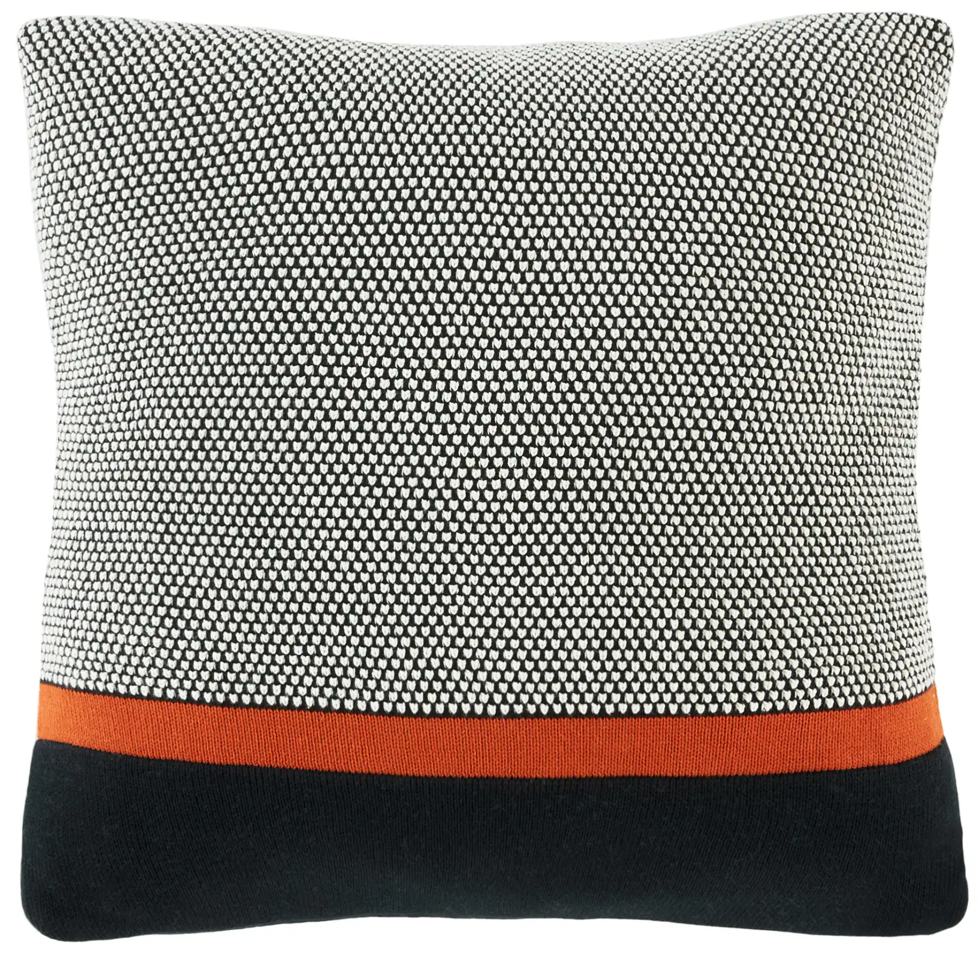 Pia 18X18 Pillow in Black / Red, detail view