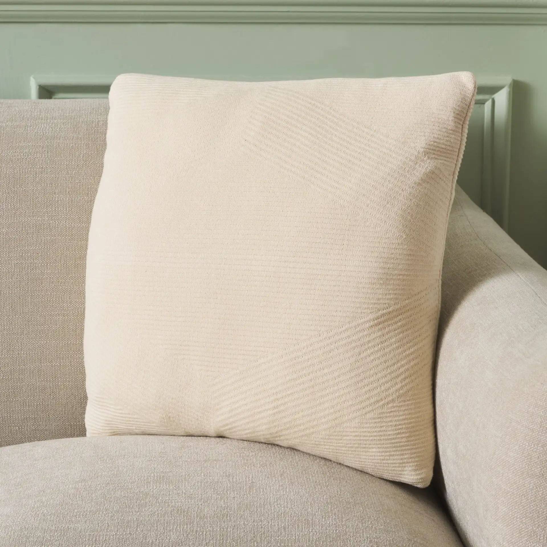 Layla Pillow in Natural in a styled room
