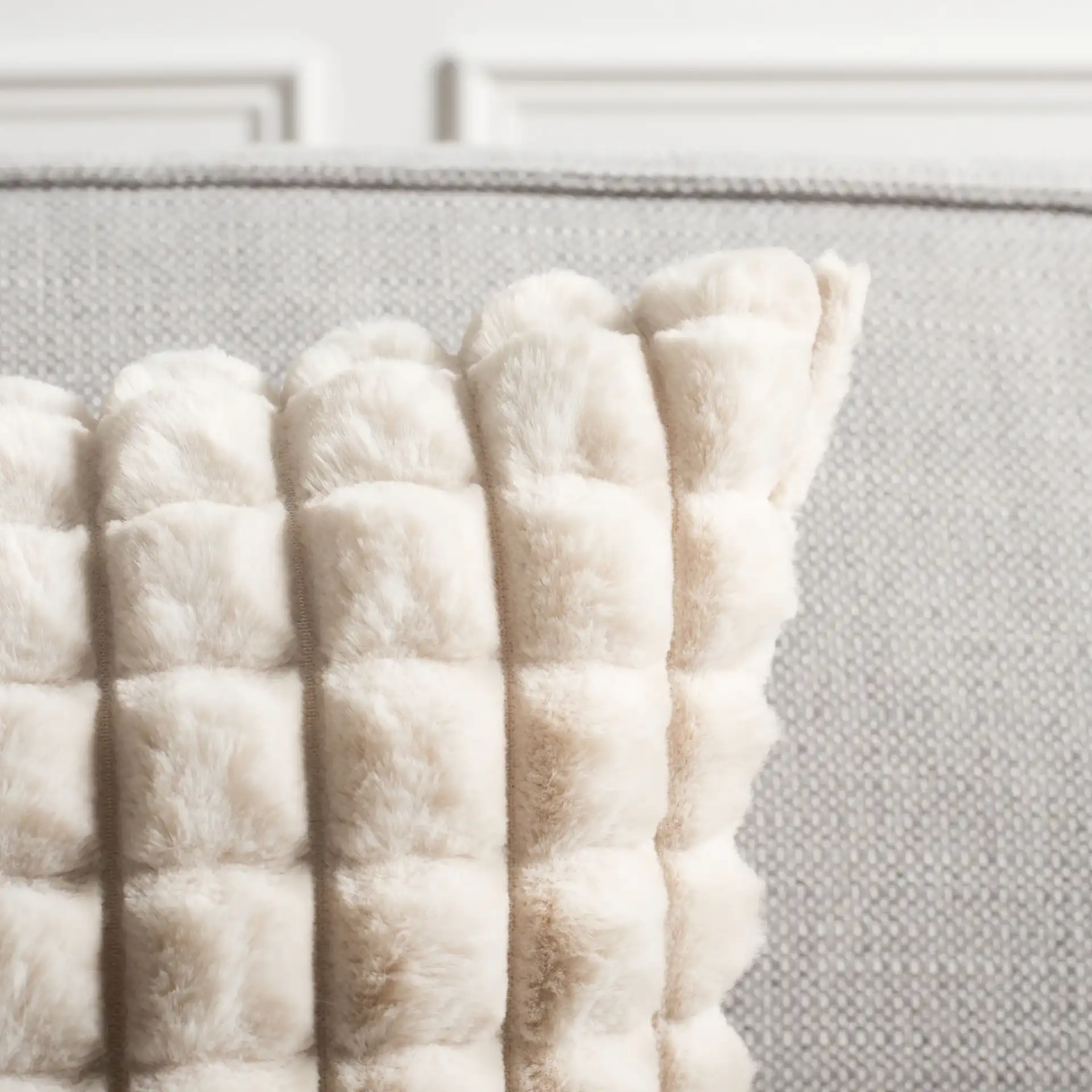 Chess Pillow in Beige in a styled room