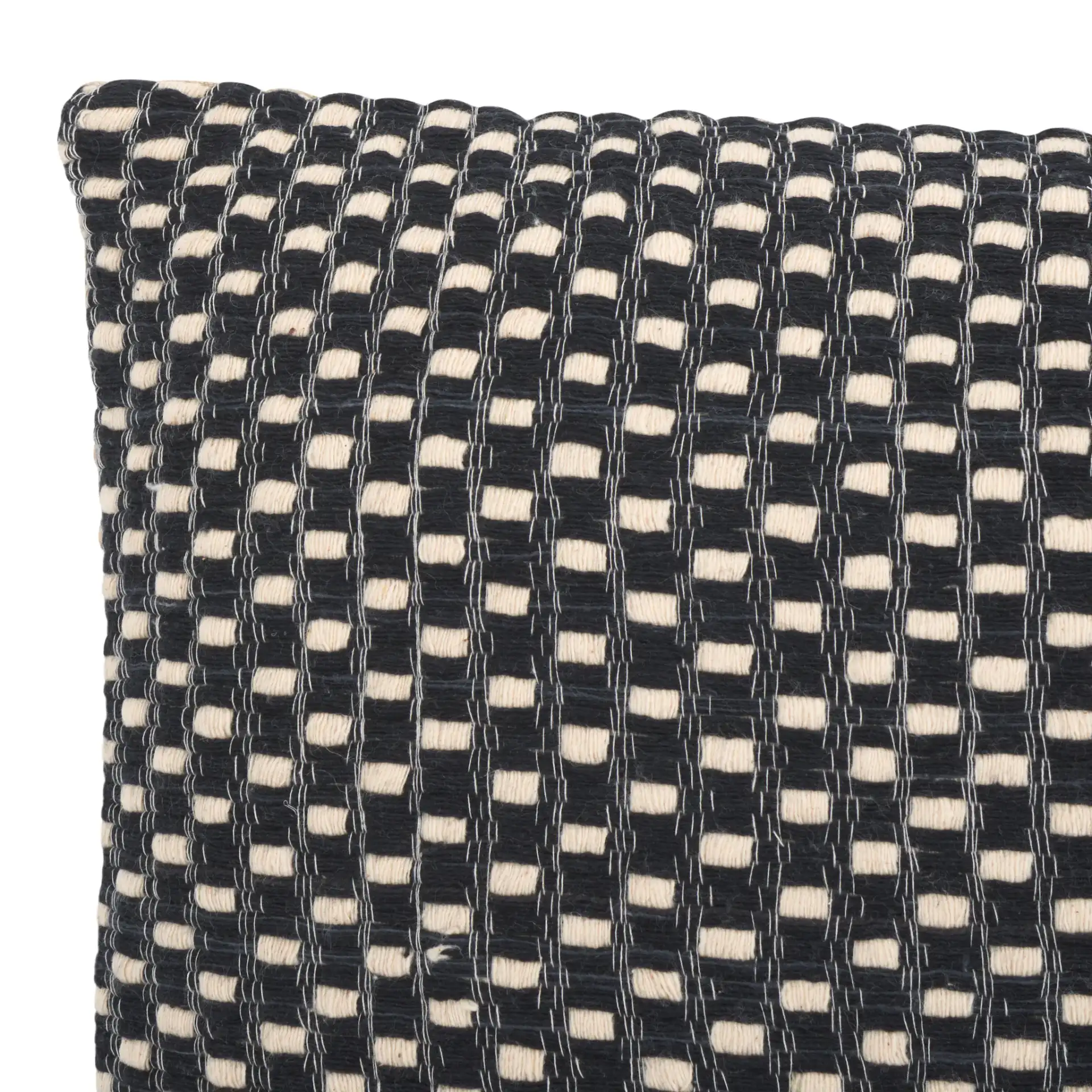 Millie Pillow in Black / Cream in a styled room