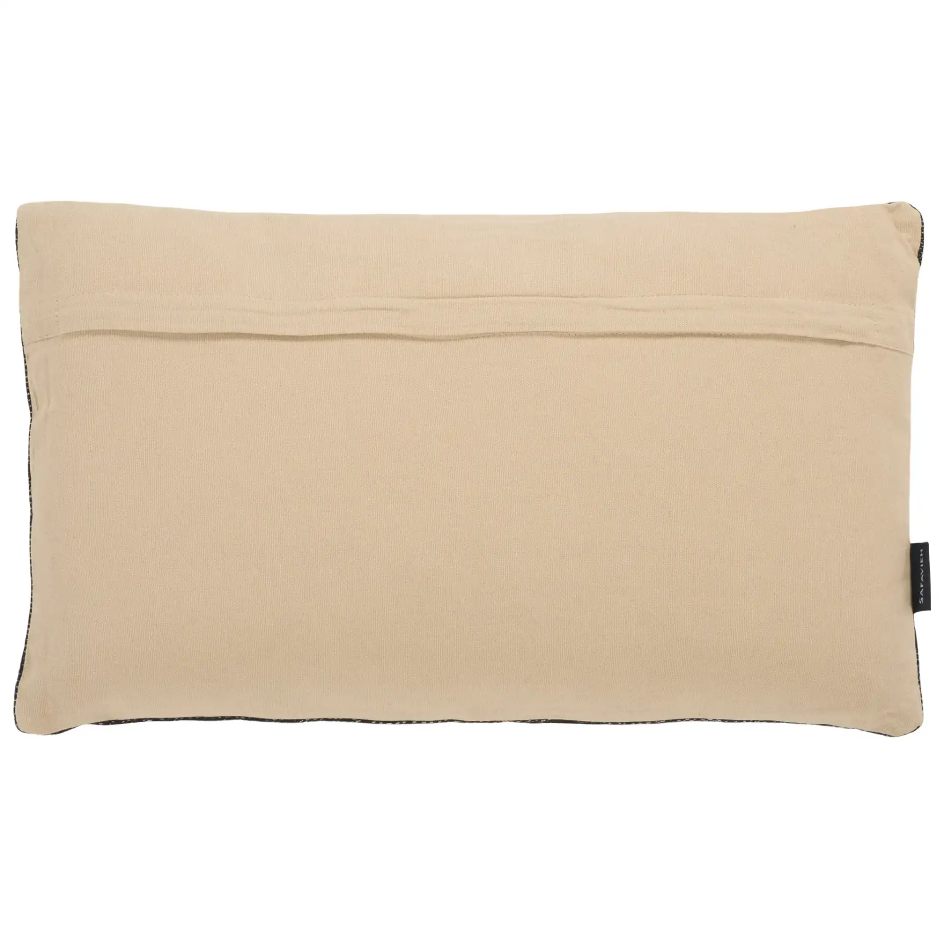Rowe Pillow in Black / Natural, detail view