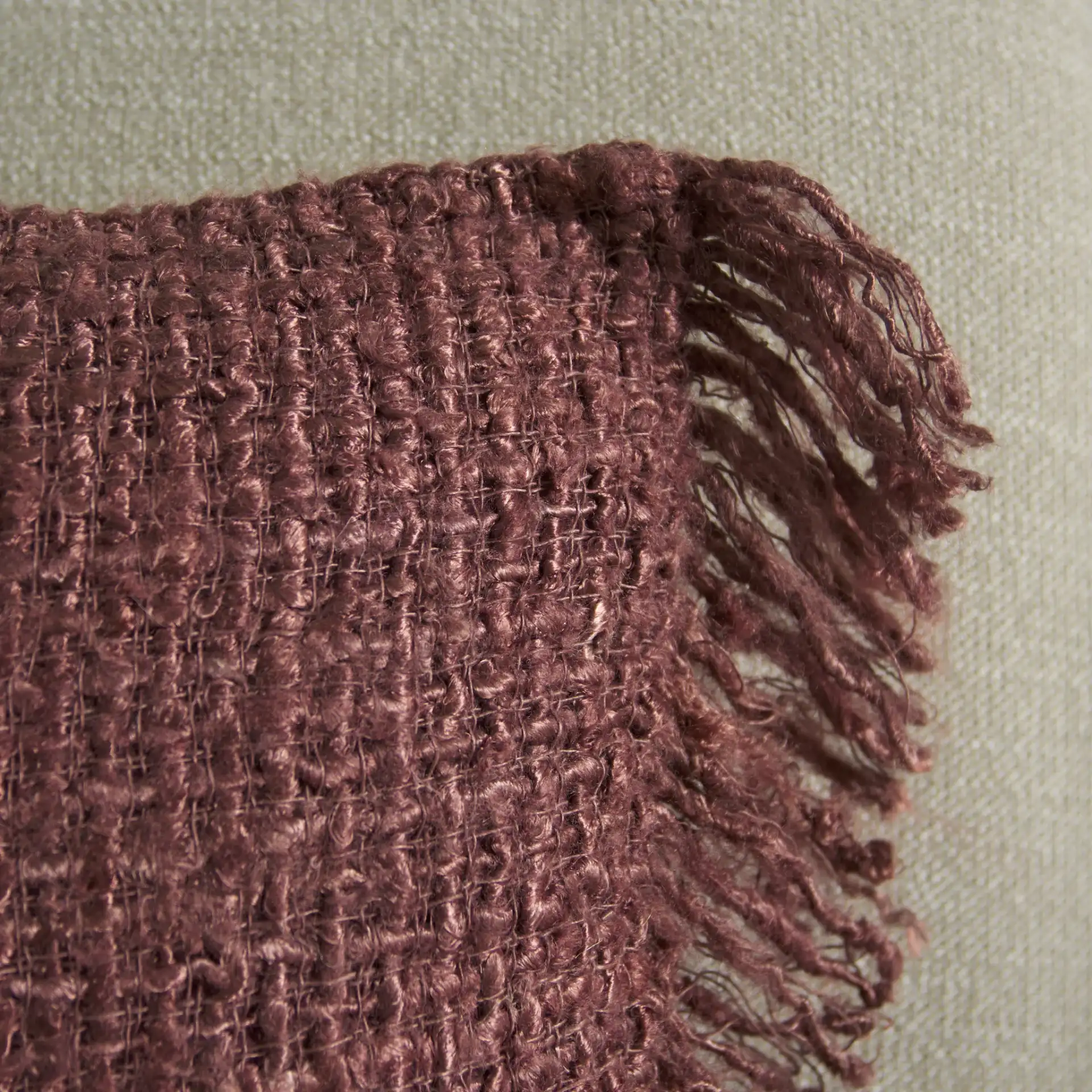 Mare Pillow in Brick Red in a styled room