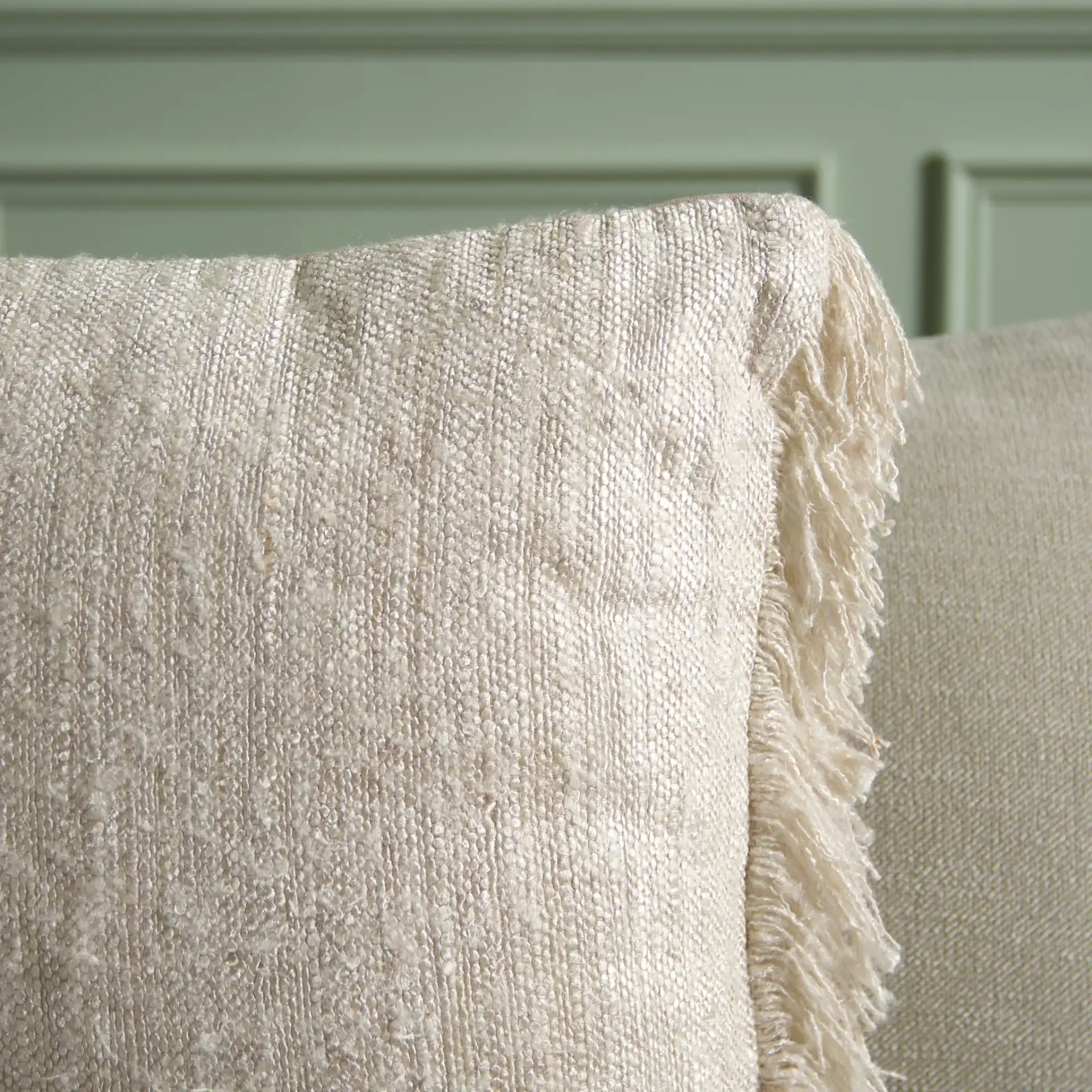 Lurenz Pillow in Ivory in a styled room