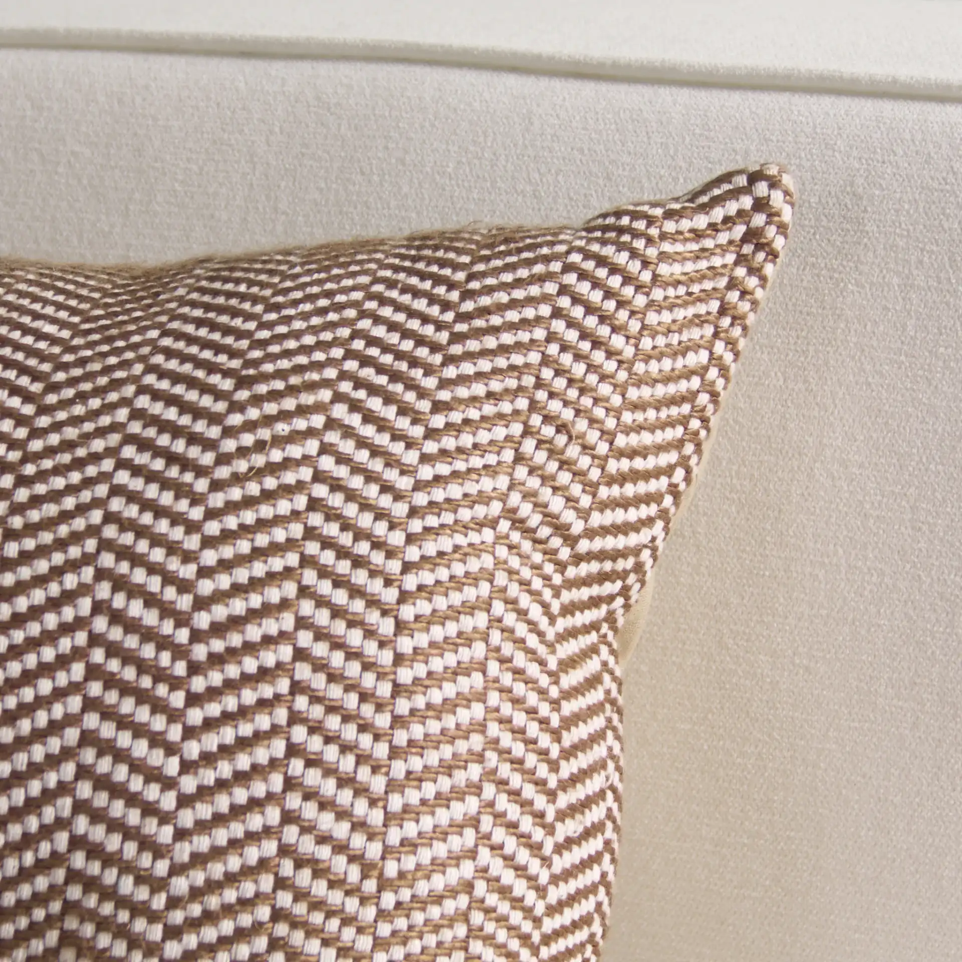 Romy Pillow in Natural in a styled room