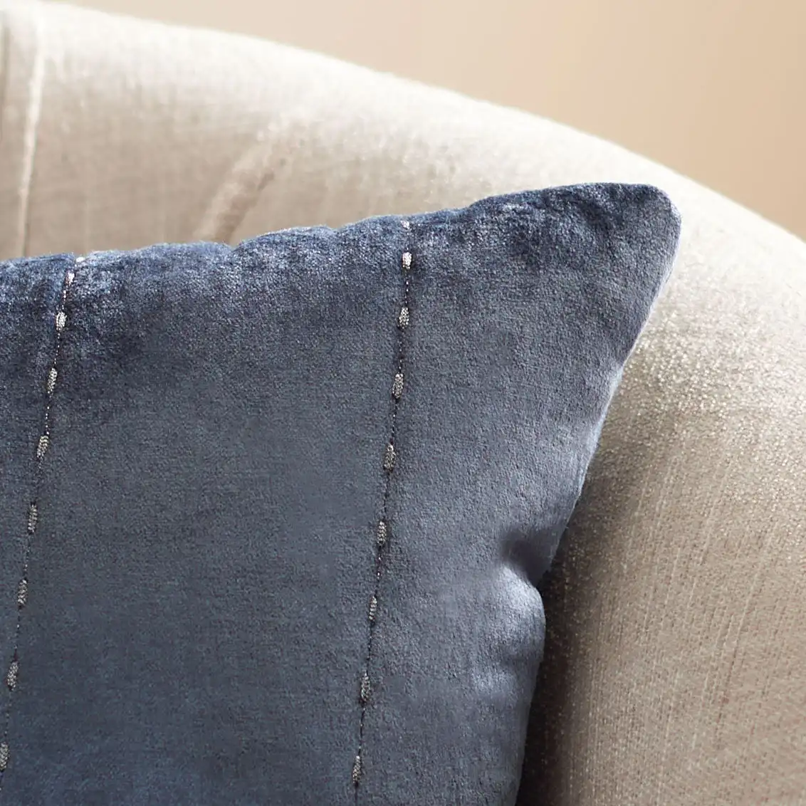 Gressa Pillow in Gray / Blue in a styled room