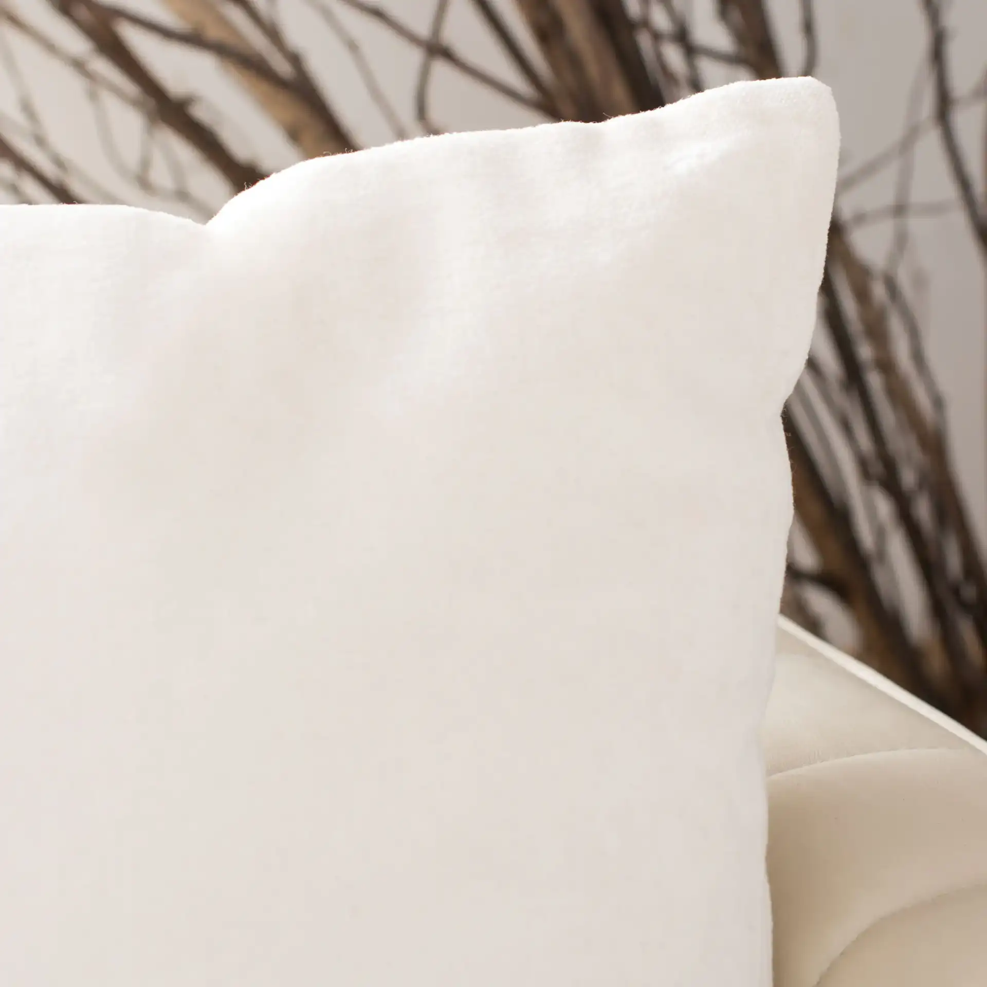 Noel Pillow in Beige in a styled room