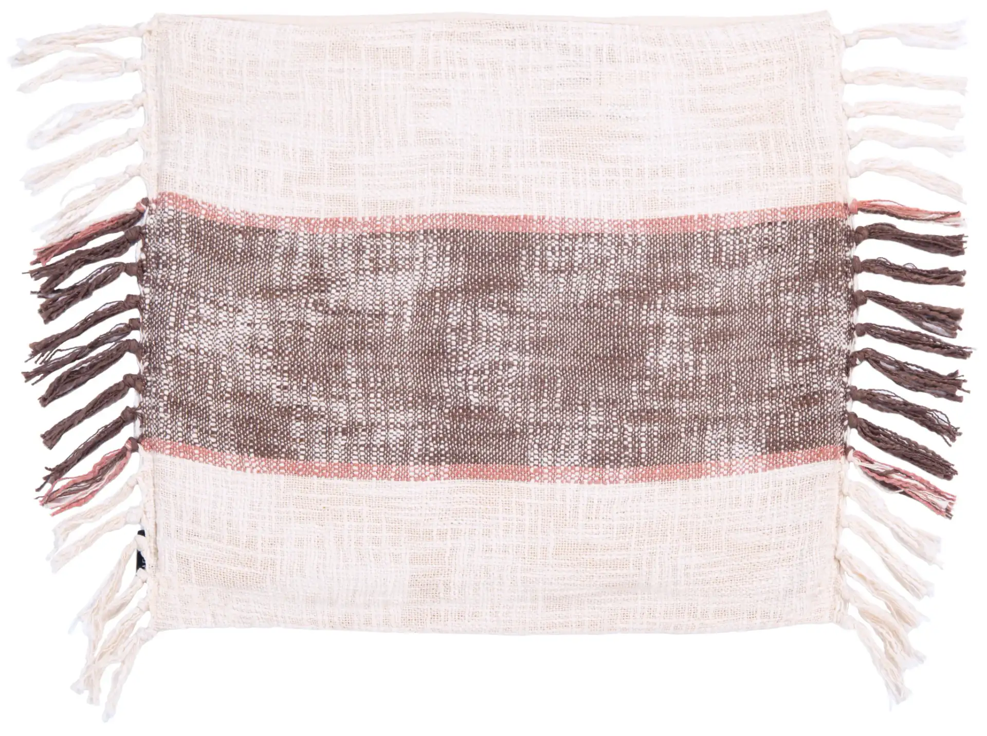 Lencia Pillow in Beige / Gray, detail view