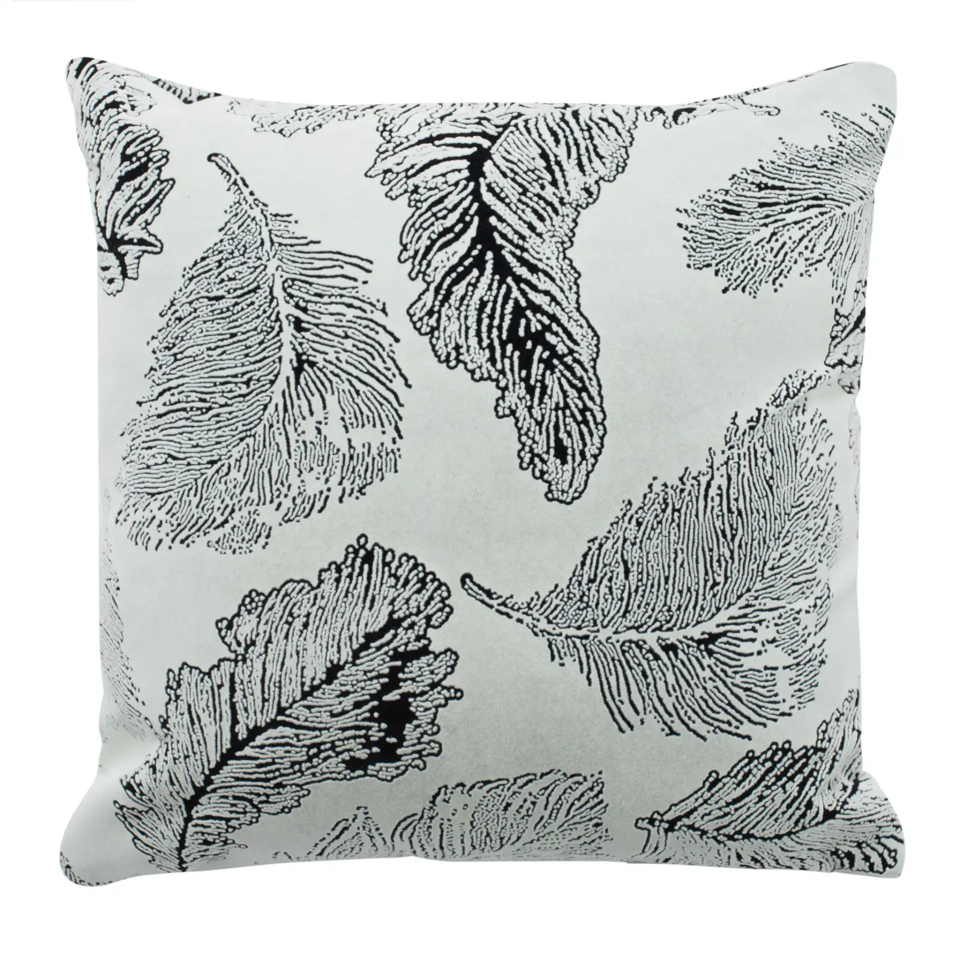 Livie Throw Pillow in Black / White, detail view