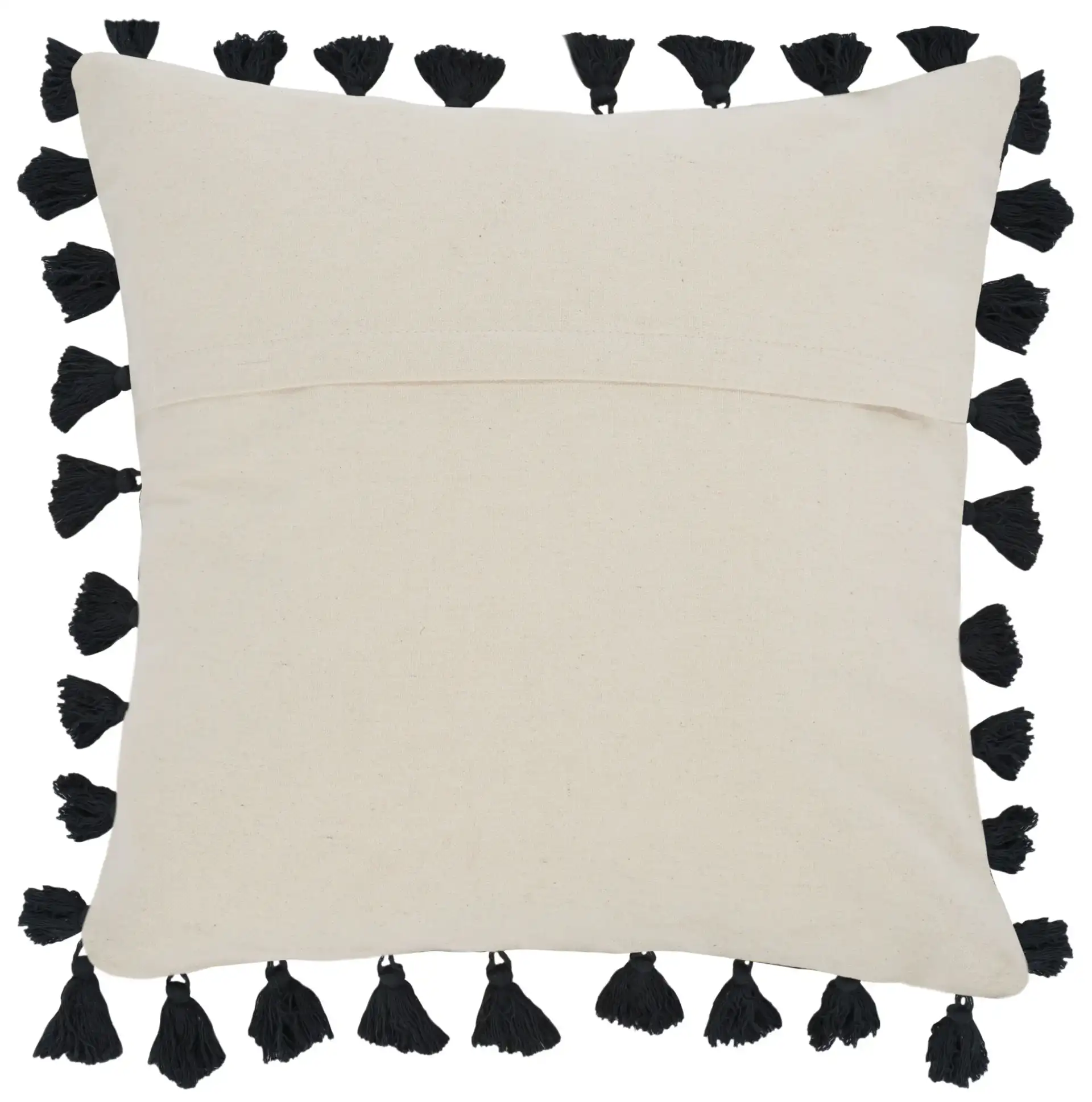 Nara 16 X 16 Pillow in Beige / Black, detail view