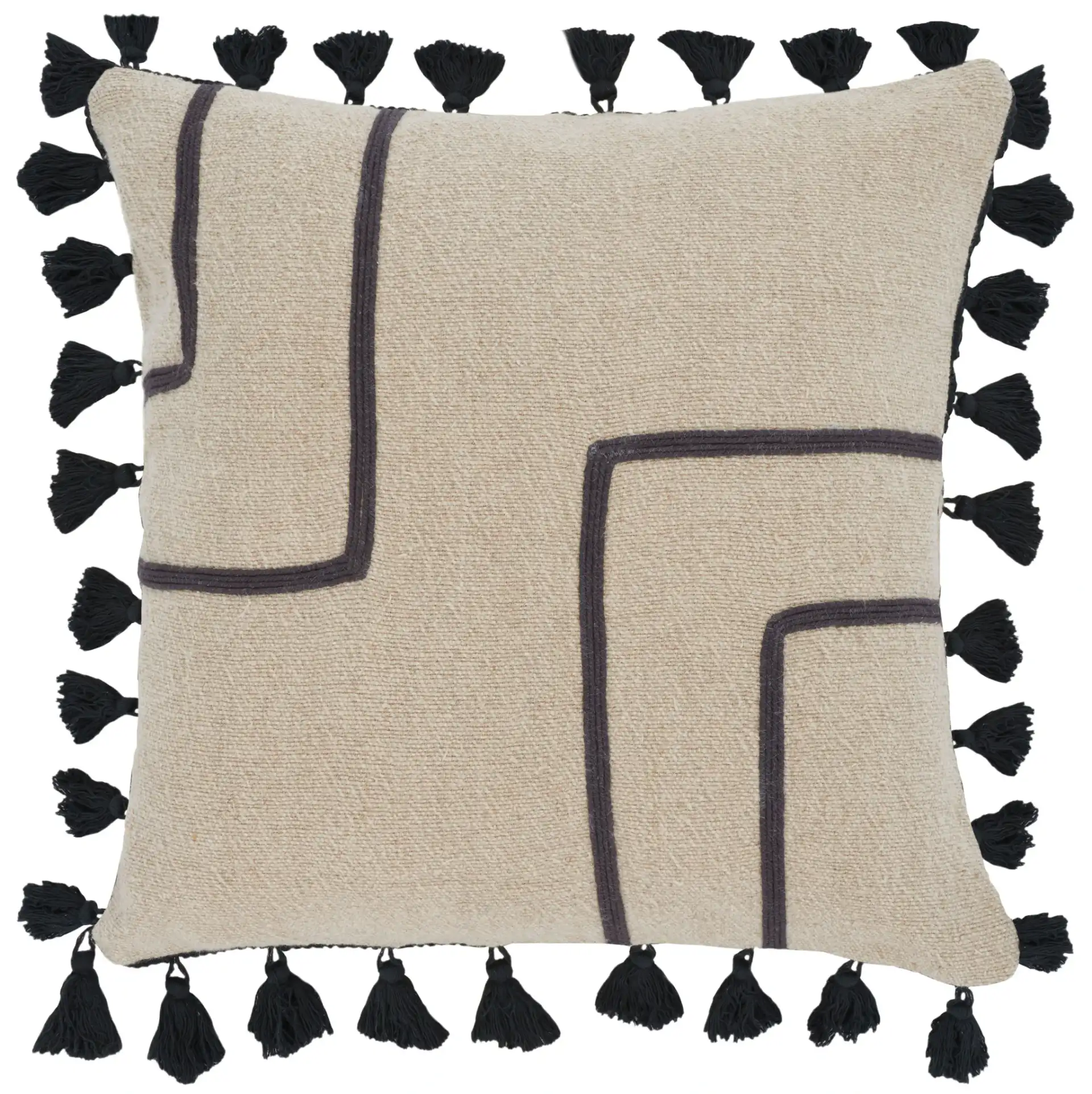 Nara 16 X 16 Pillow in Beige / Black