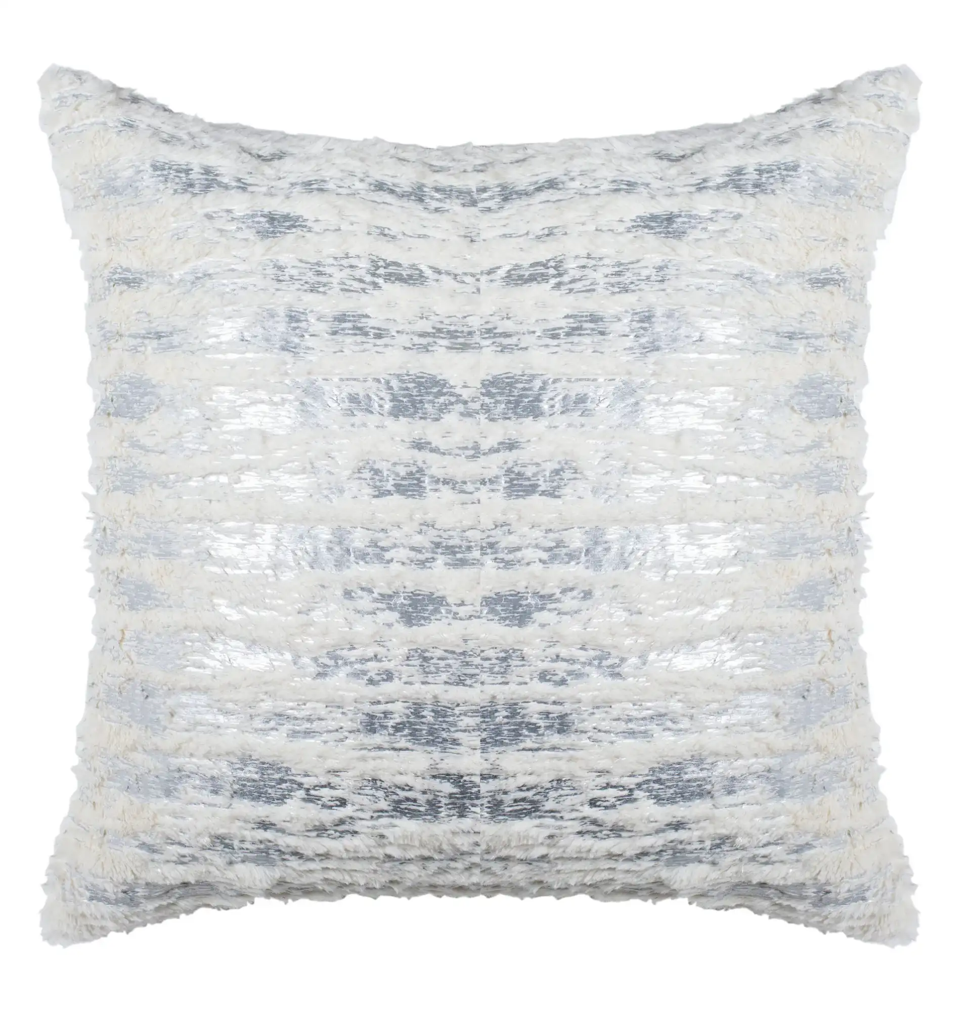 Lorelei Pillow in White / Silver, detail view