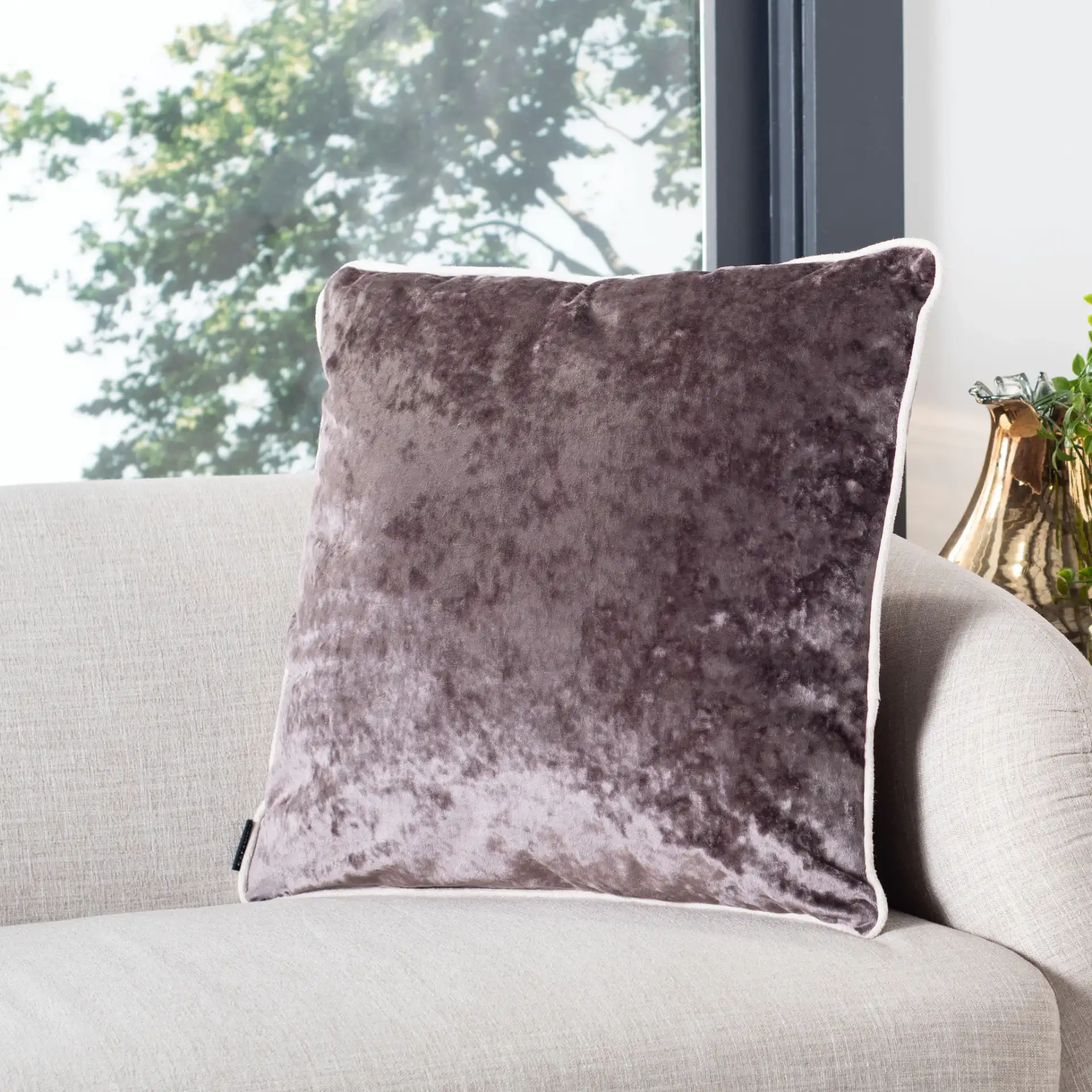 Darian Pillow in Brown in a styled room