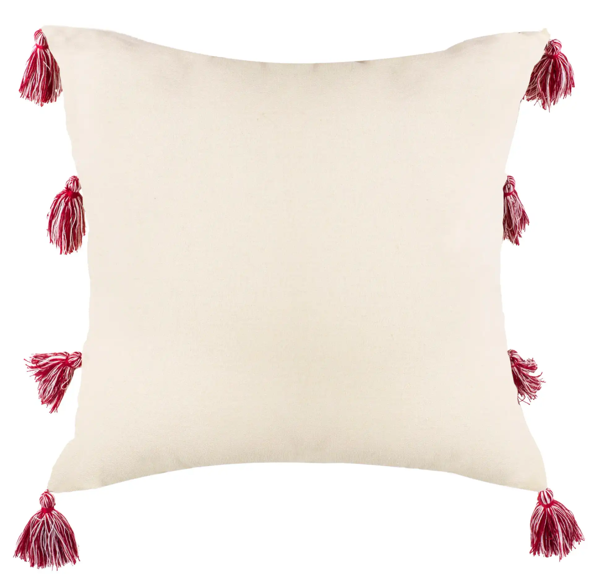 Landria Pillow in Beige / Red, detail view