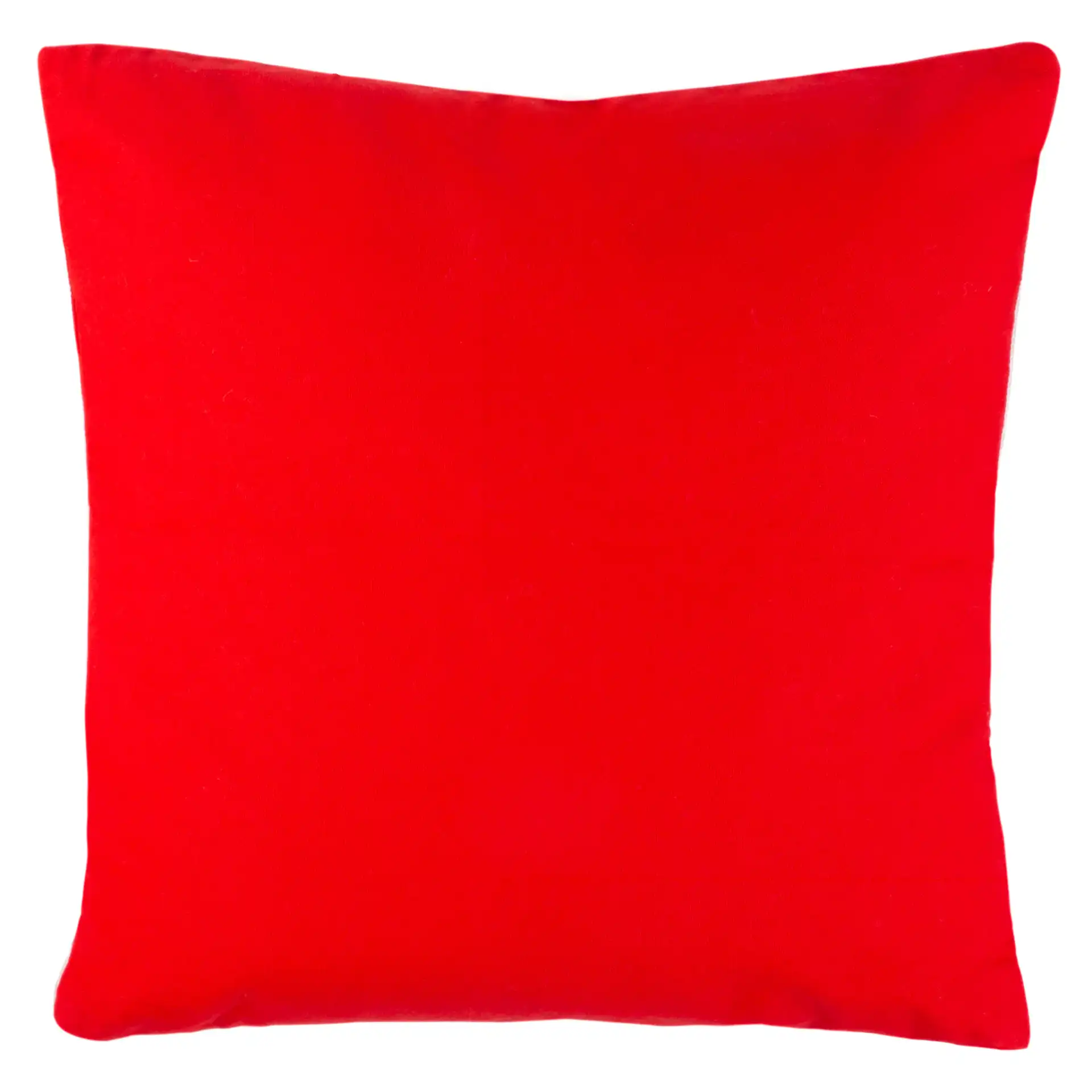 Let It Snow Pillow in Red / White, detail view