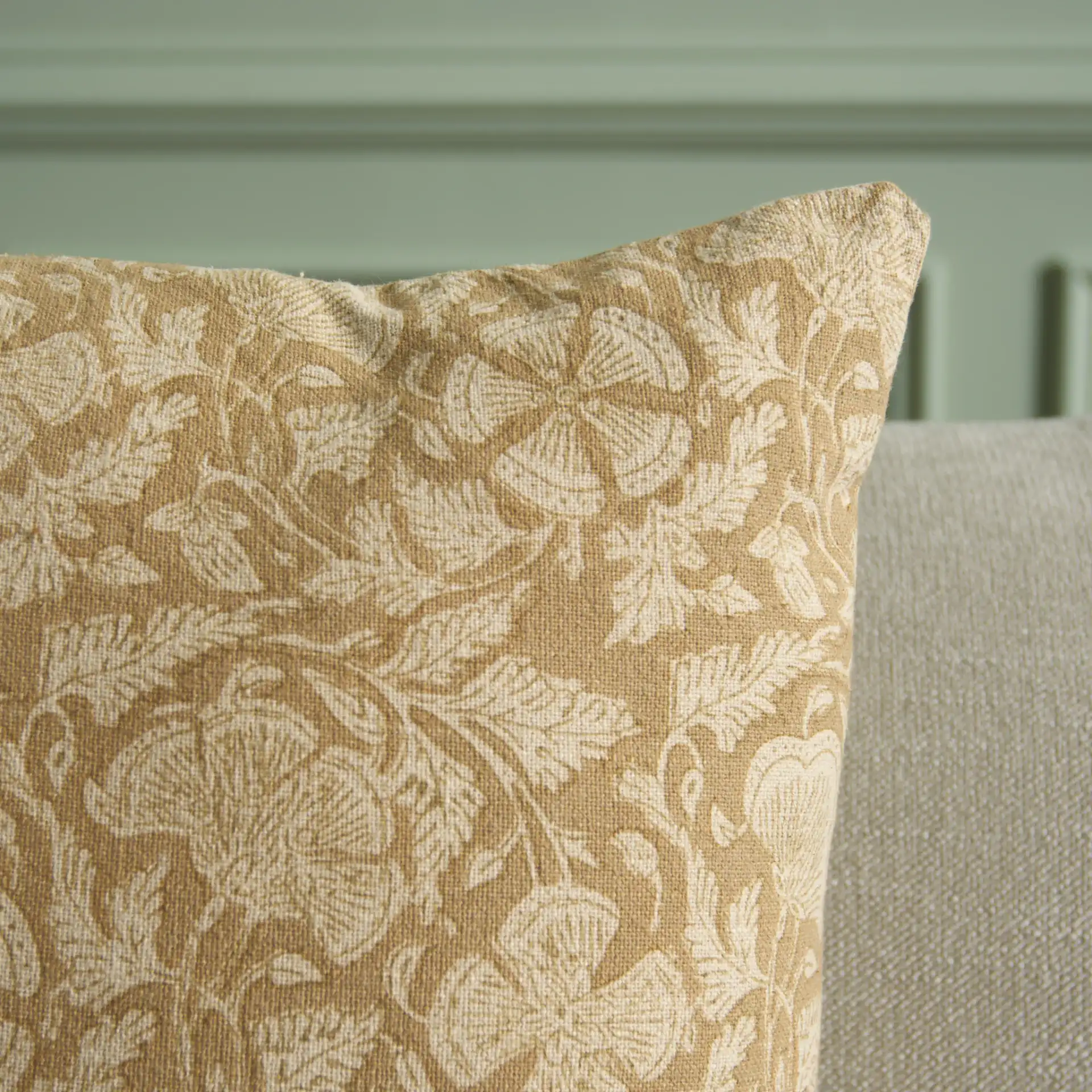 Khriya Pillow in Mustard in a styled room