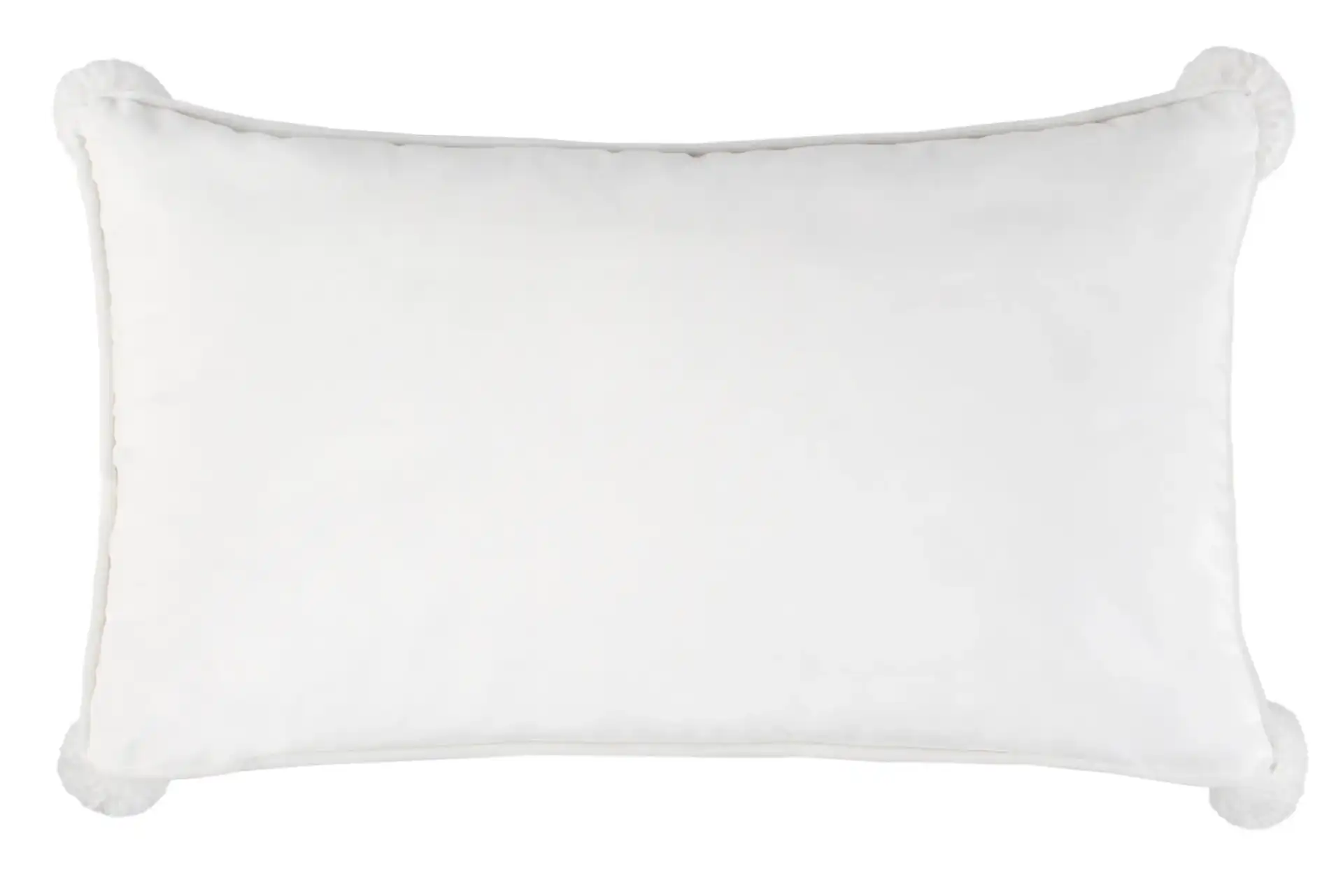 Nutmeg Pillow in White / Brown, detail view