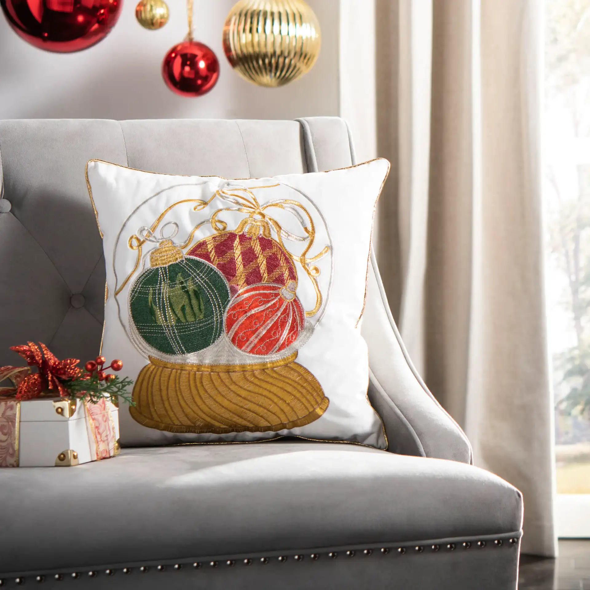 Wynter Pillow in Assorted in a styled room