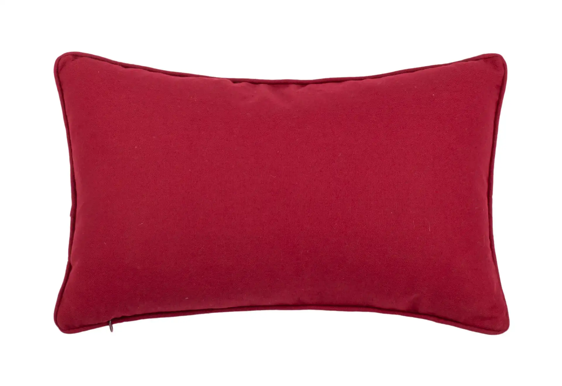 Jingles Pillow in Green / Red / Beige, detail view