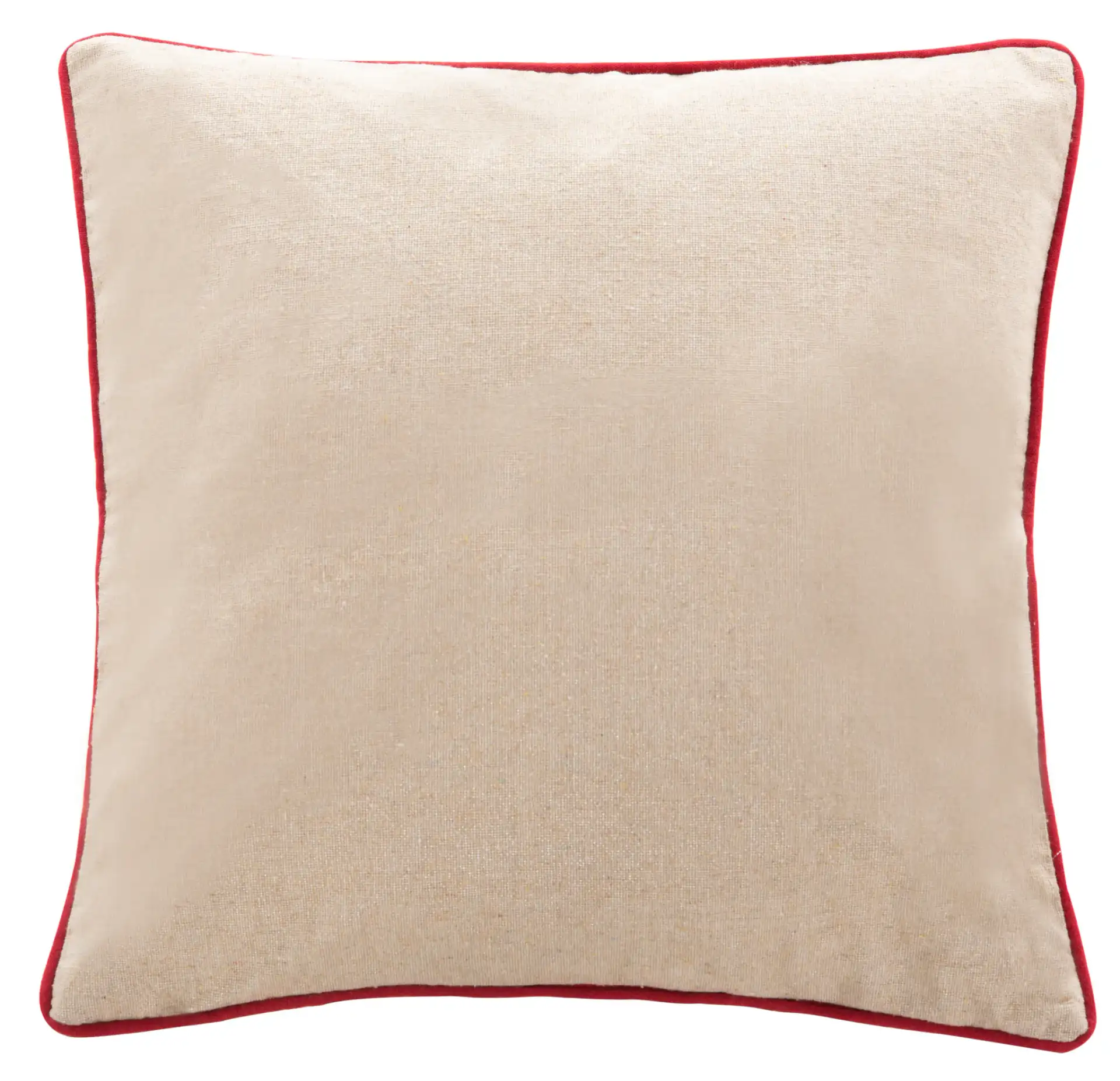 Merry Merry Pillow in Green / Red / Beige, detail view