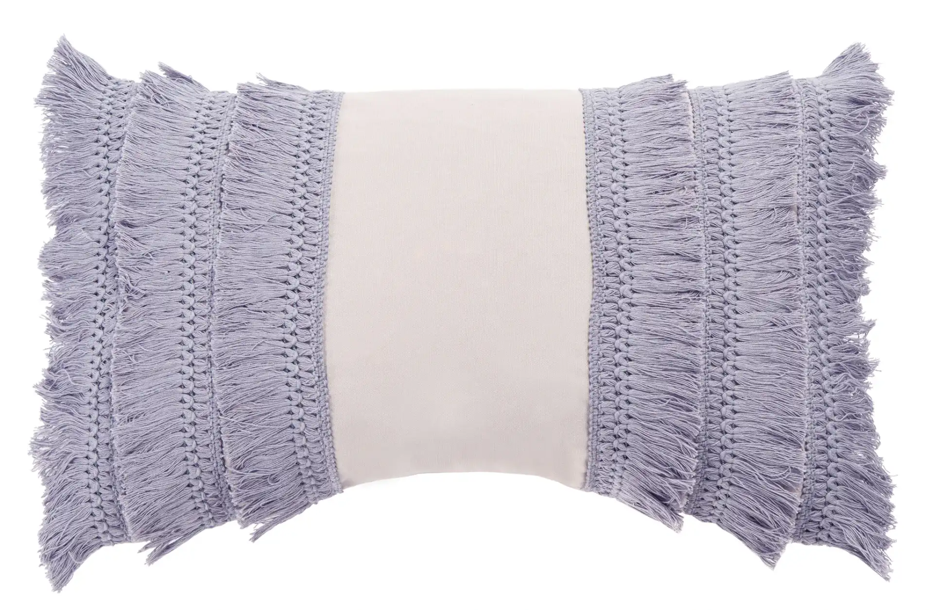 Grema Pillow in Light Gray / Periwinkle