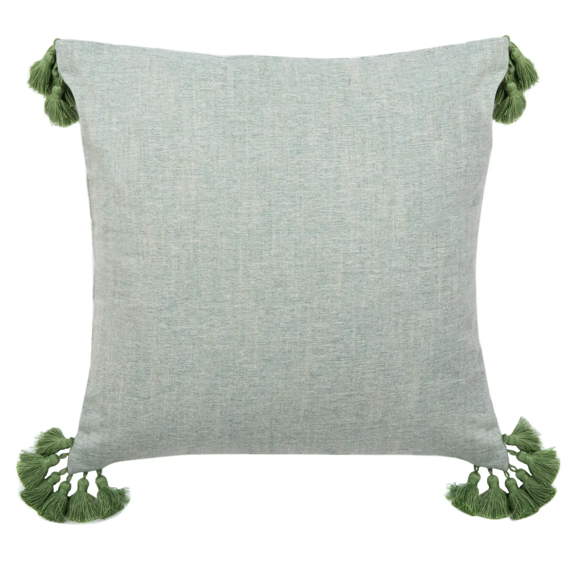 Larzon Pillow in Hunter Green, detail view