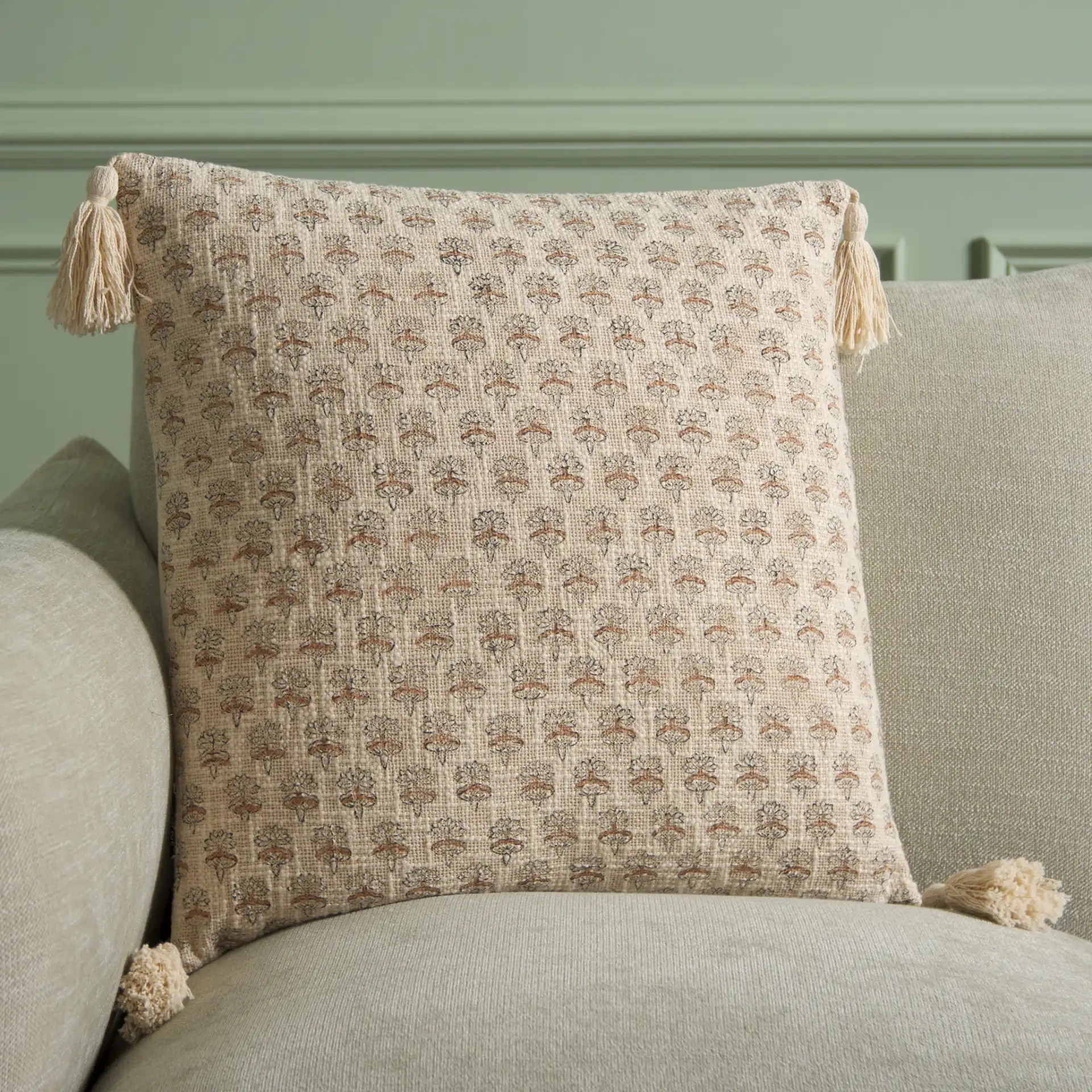 Jemm Pillow in Multicolor in a styled room