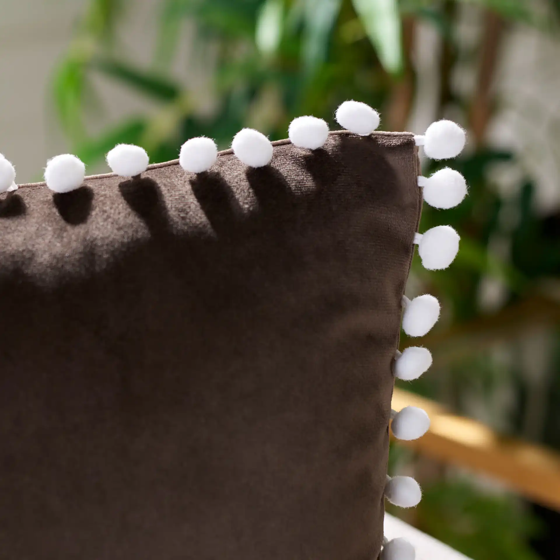 Grelna Pillow in Gray / White in a styled room