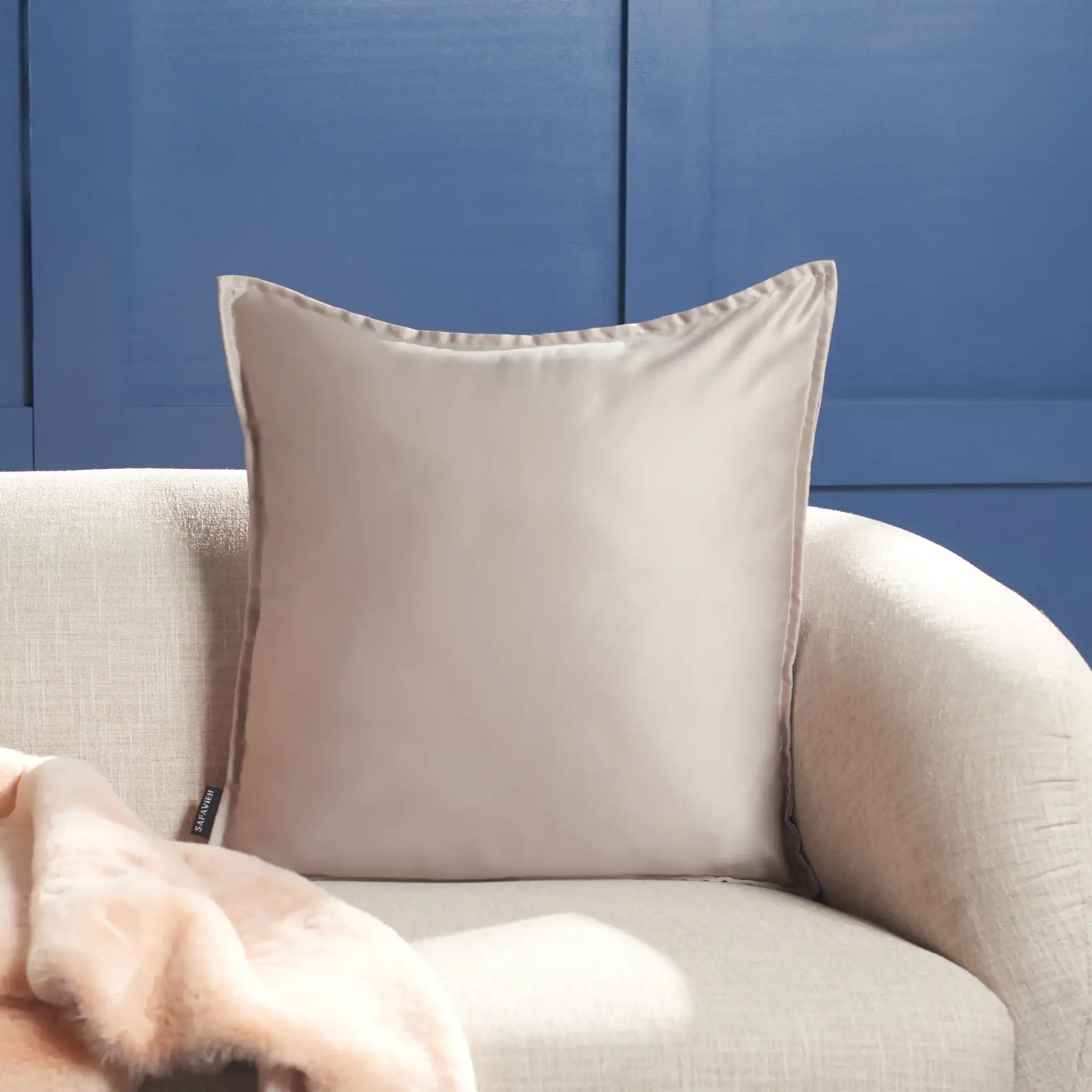 Erna Pillow in Gray in a styled room