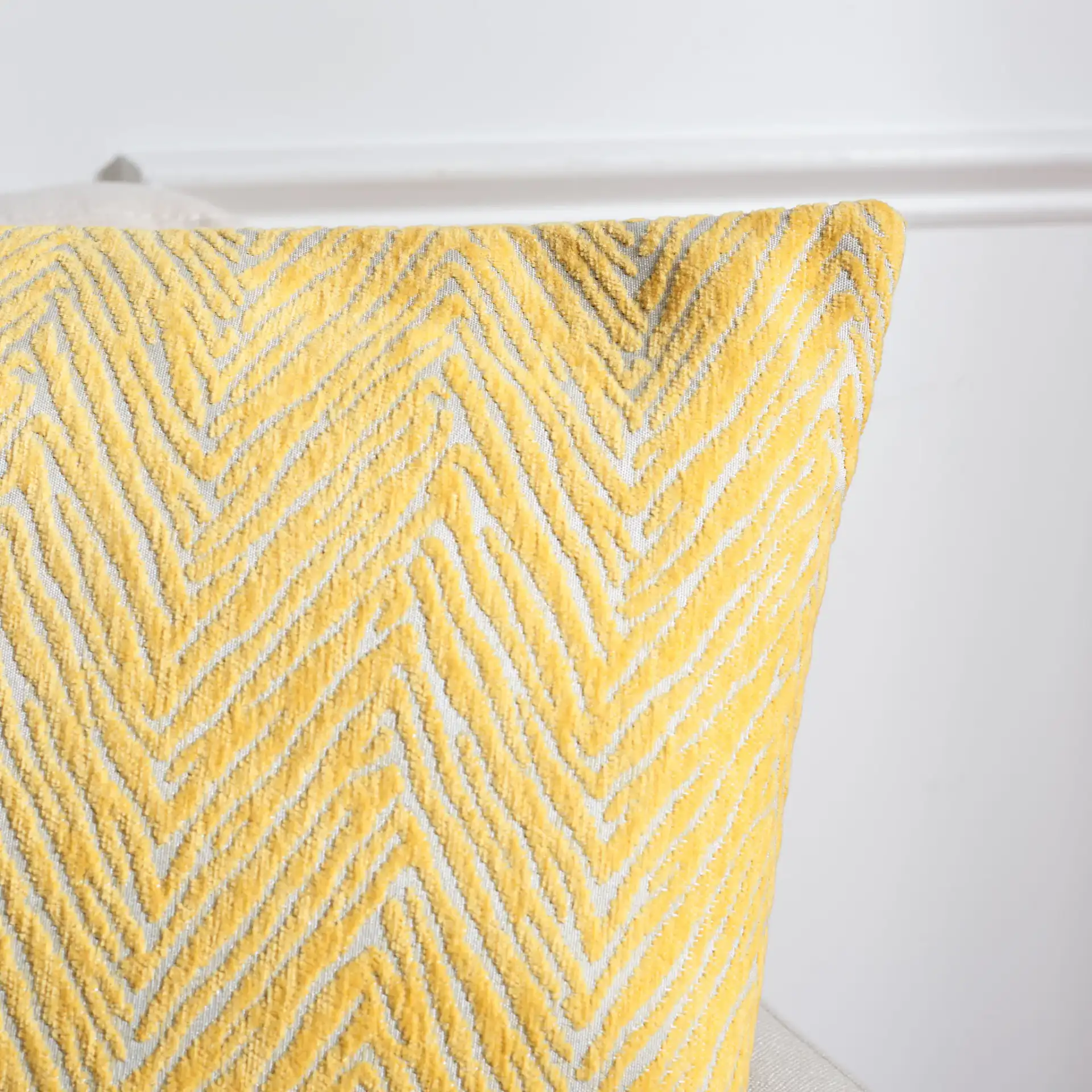 Brylie Pillow in Blue / White in a styled room